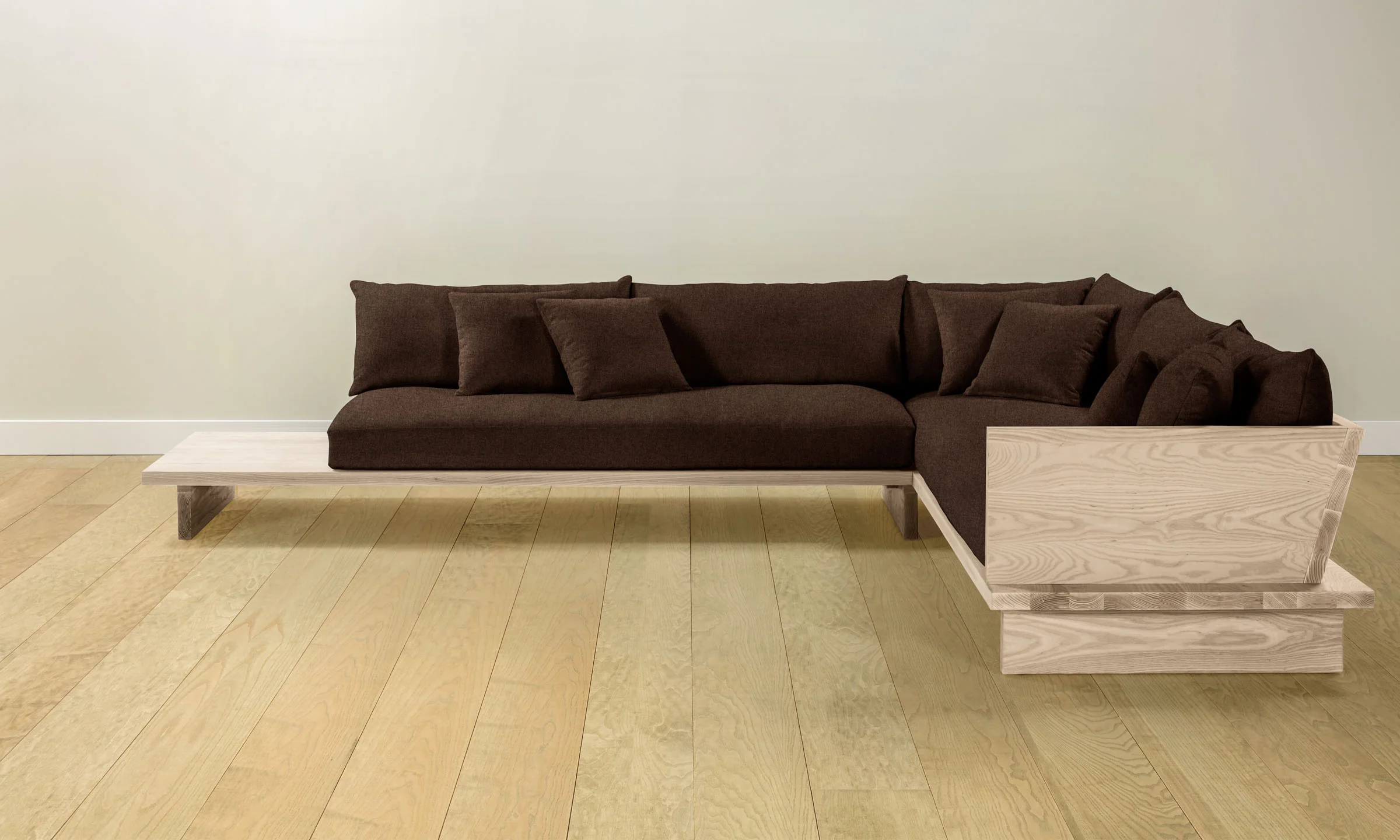 The Muir Sectional - Italian Brushed Wool Cocoa - Image 6