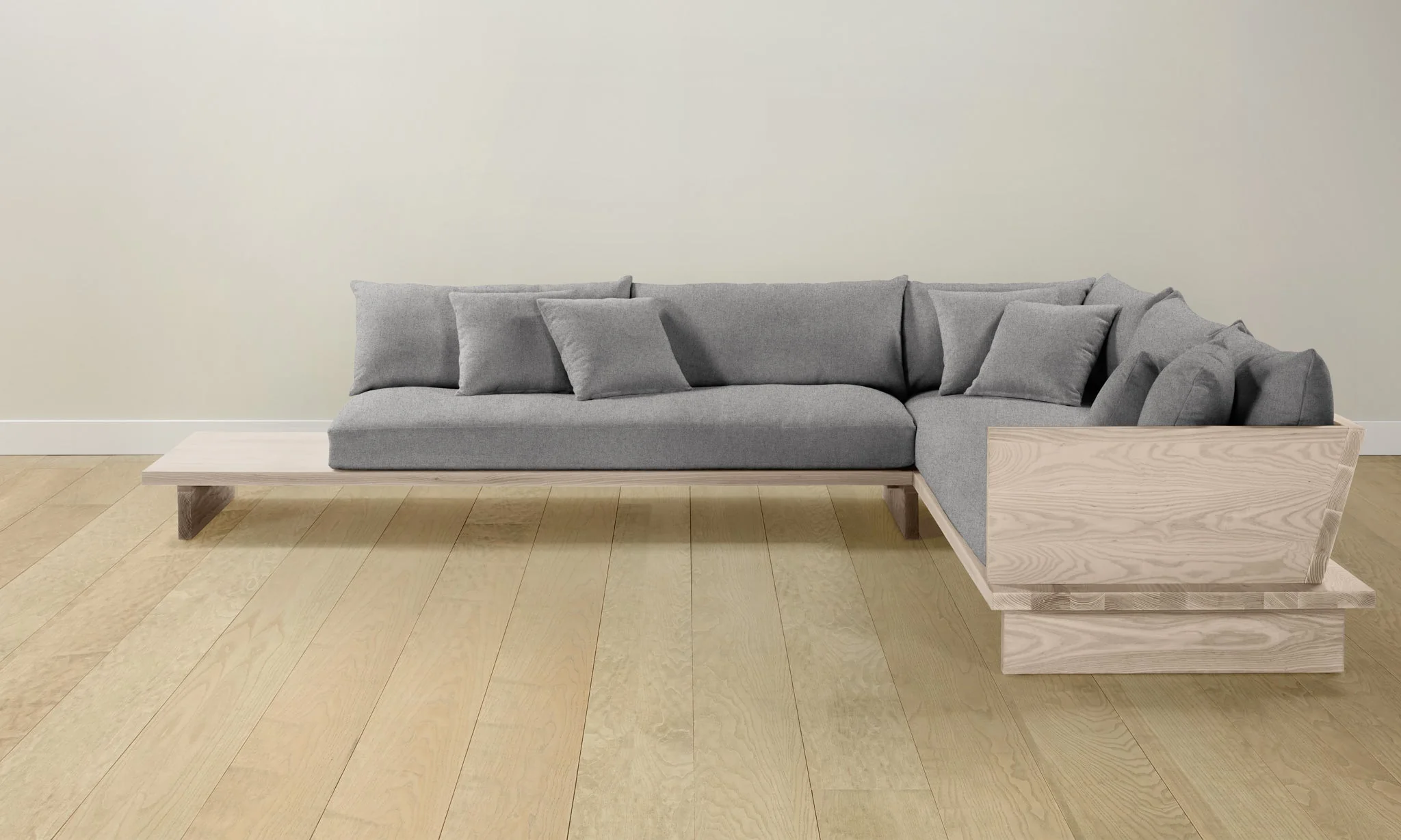 The Muir Sectional - Italian Brushed Wool Moon - Image 13