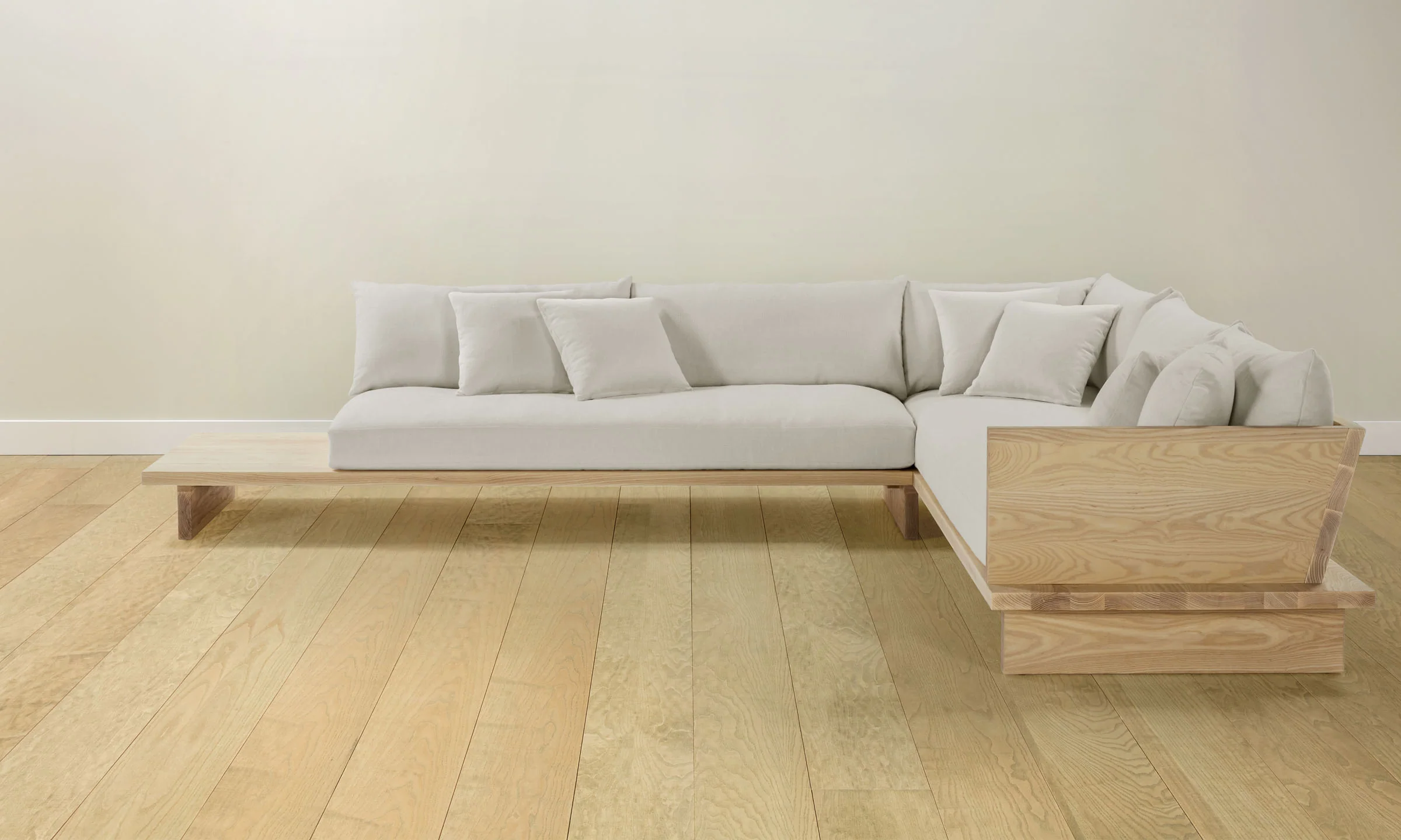 The Muir Sectional - Italian Brushed Wool Vanilla - Image 2