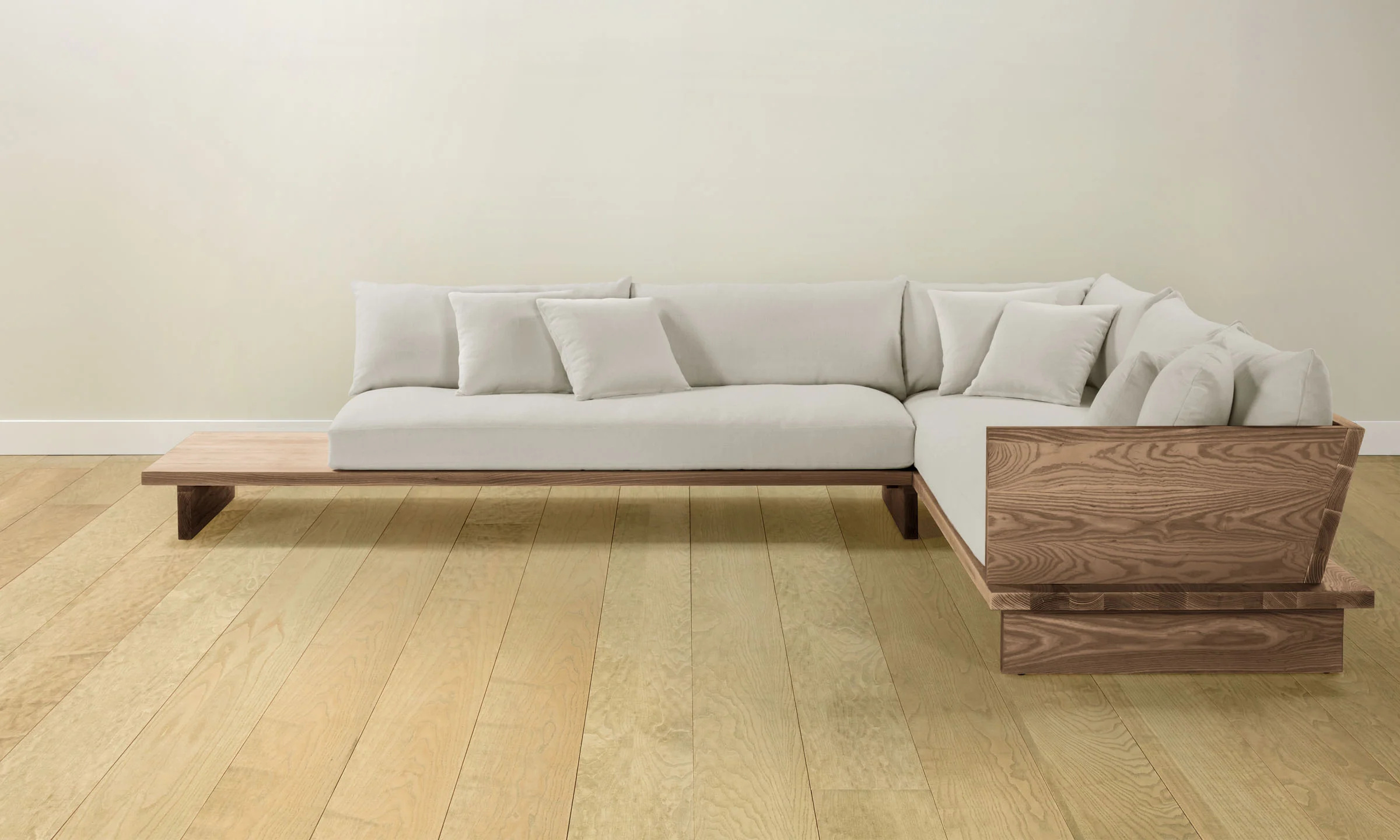 The Muir Sectional - Italian Brushed Wool Vanilla - Image 3