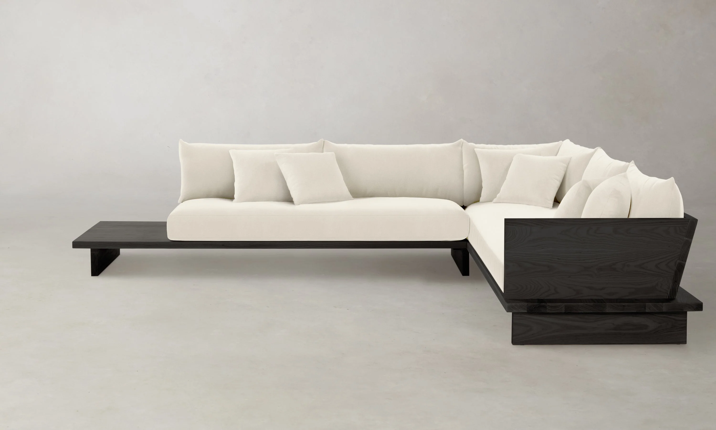 The Muir Sectional - Marled Alpaca Velvet Porcelain - Image 10