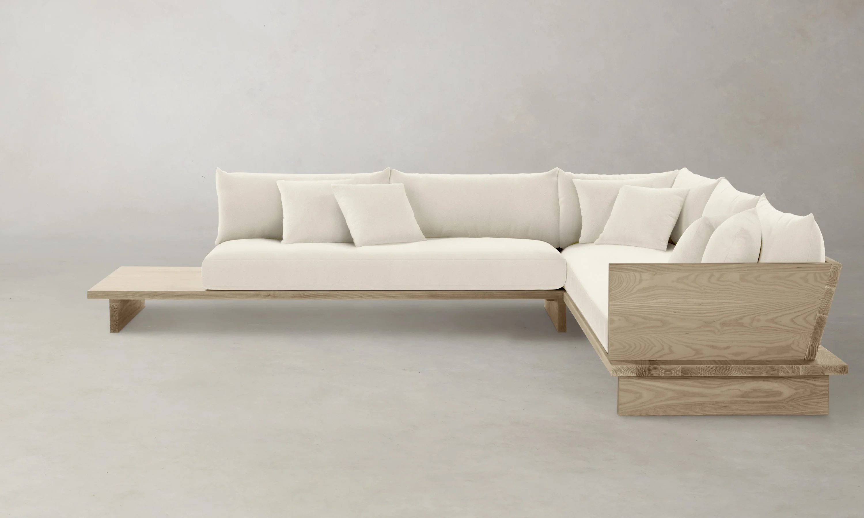 The Muir Sectional - Marled Alpaca Velvet Porcelain - Image 12
