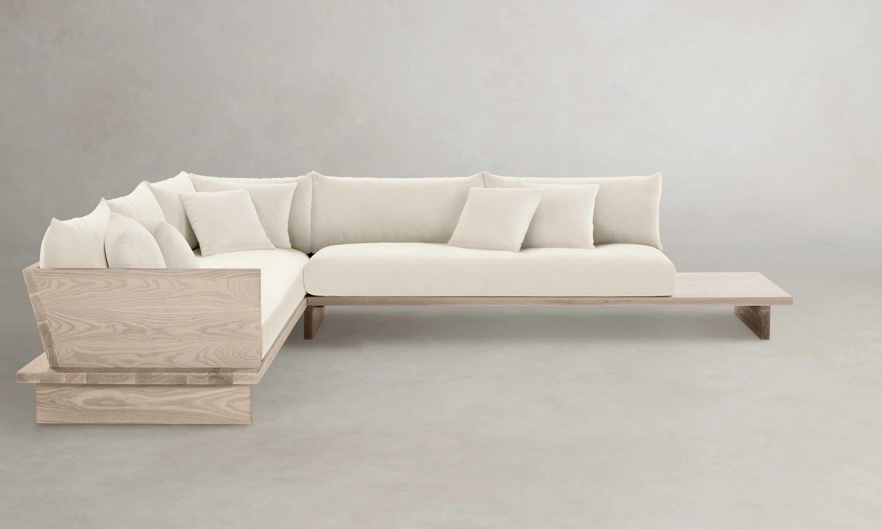 The Muir Sectional - Marled Alpaca Velvet Porcelain - Image 13