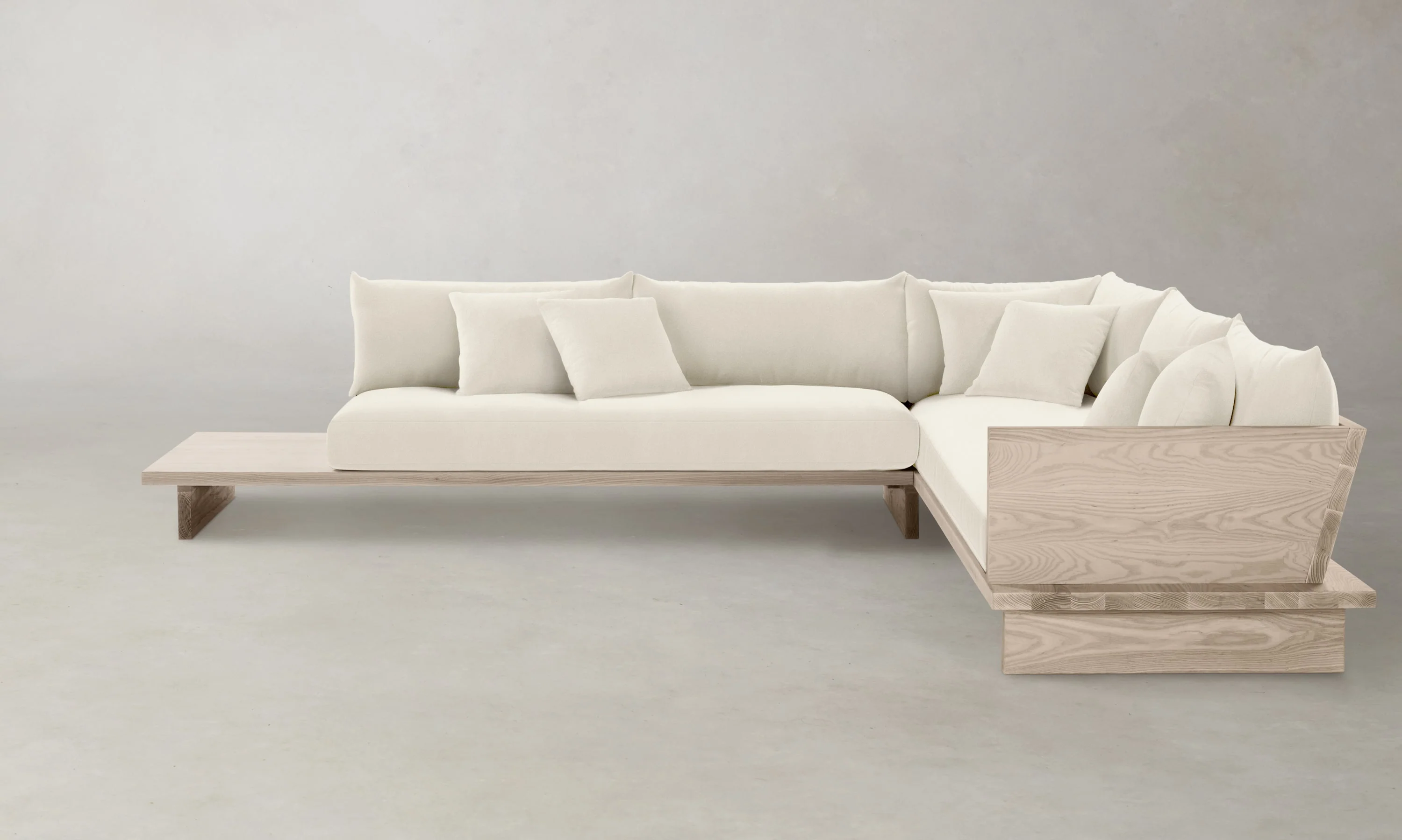 The Muir Sectional - Marled Alpaca Velvet Porcelain - Image 14