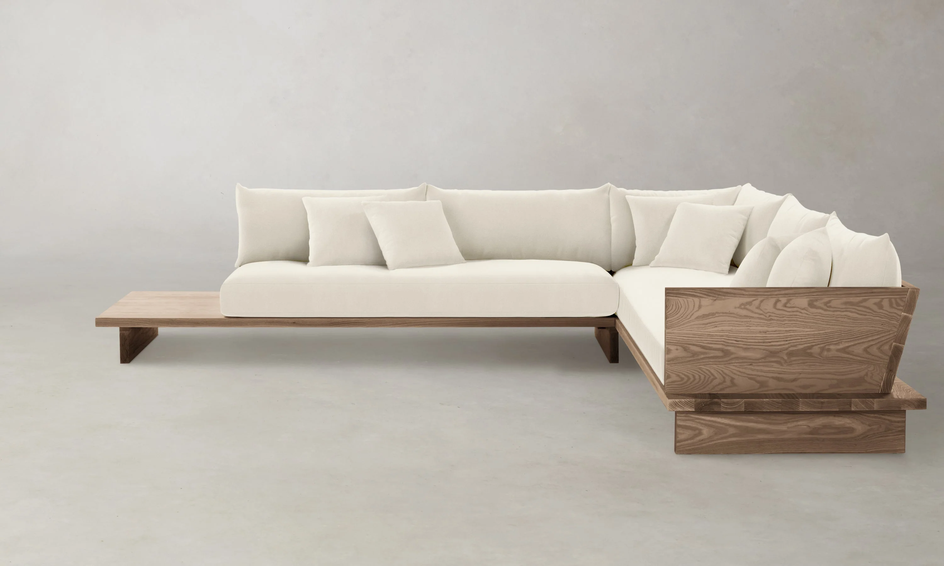 The Muir Sectional - Marled Alpaca Velvet Porcelain - Image 6