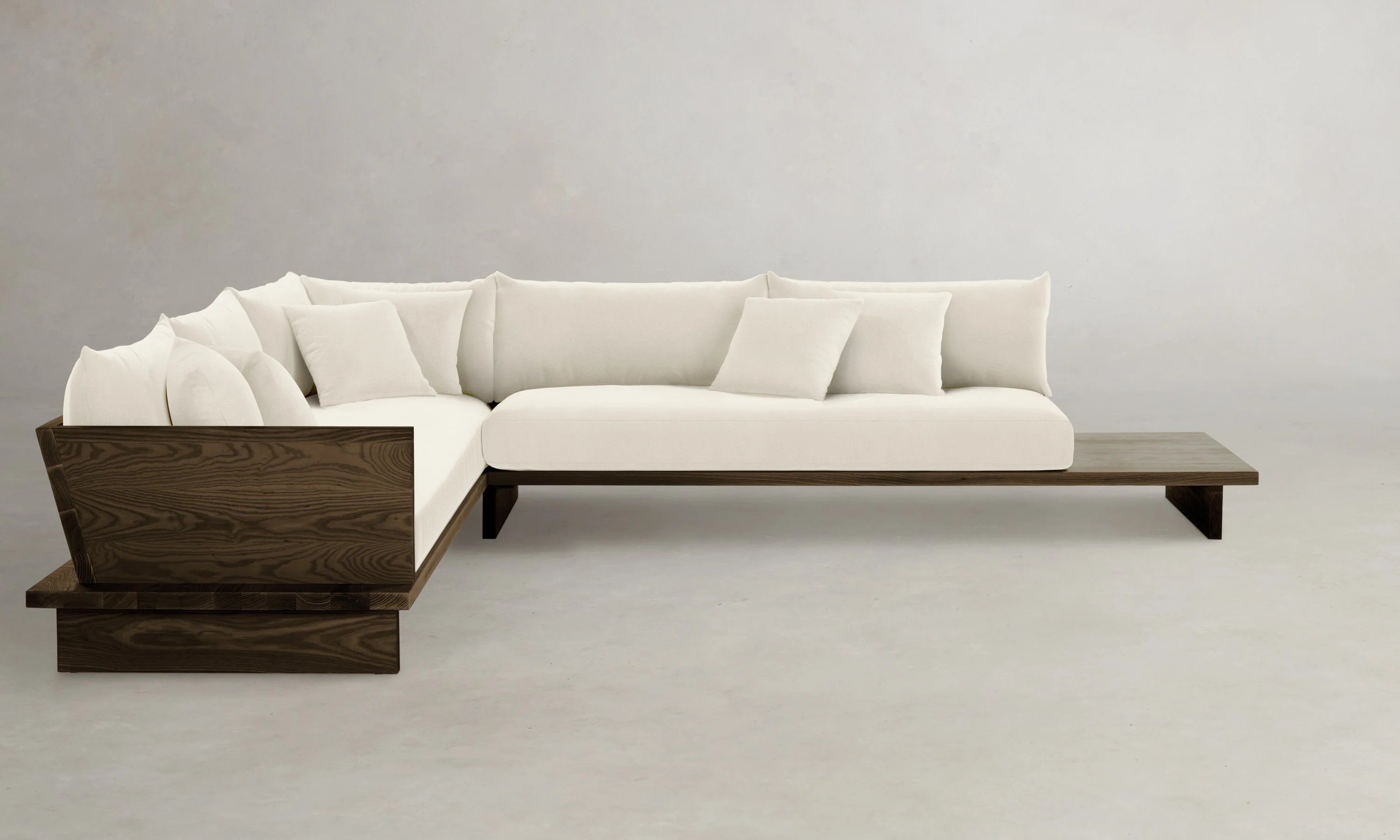 The Muir Sectional - Marled Alpaca Velvet Porcelain - Image 7