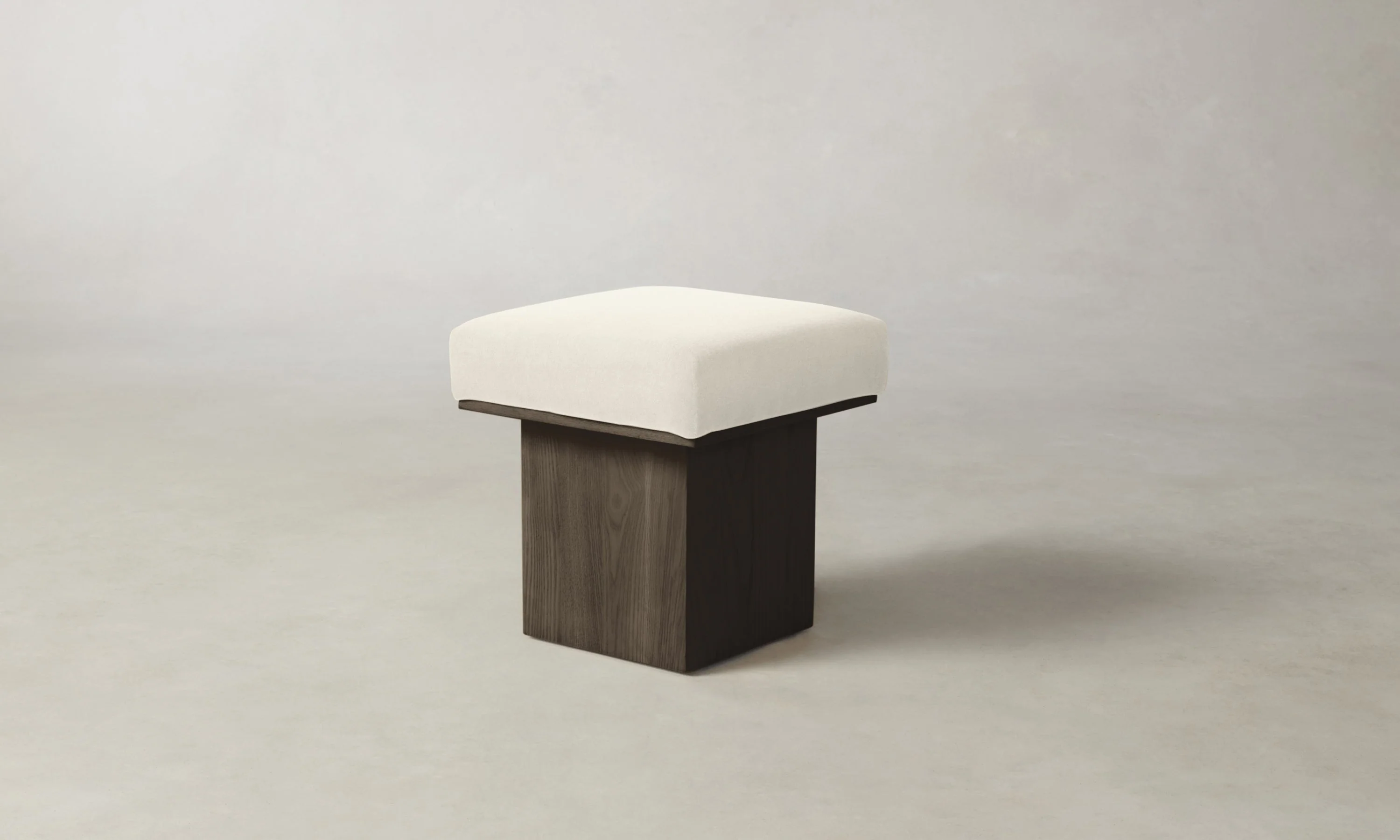 The Mulberry Ottoman - Marled Alpaca Velvet Porcelain - Image 3