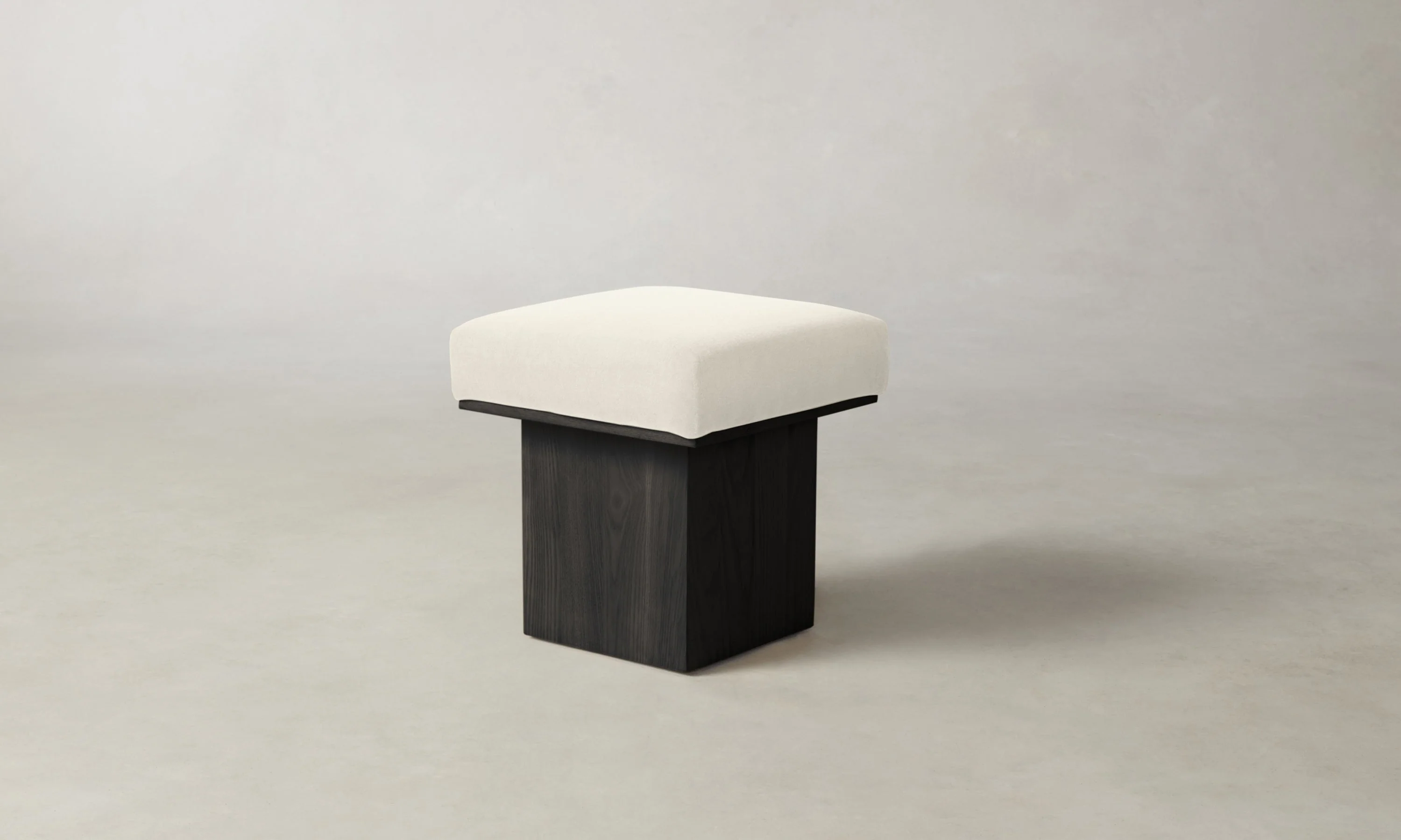 The Mulberry Ottoman - Marled Alpaca Velvet Porcelain - Image 4