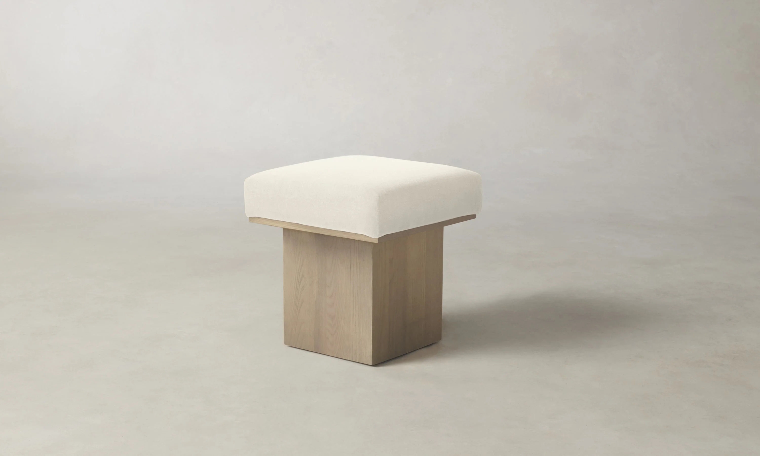 The Mulberry Ottoman - Marled Alpaca Velvet Porcelain - Image 5