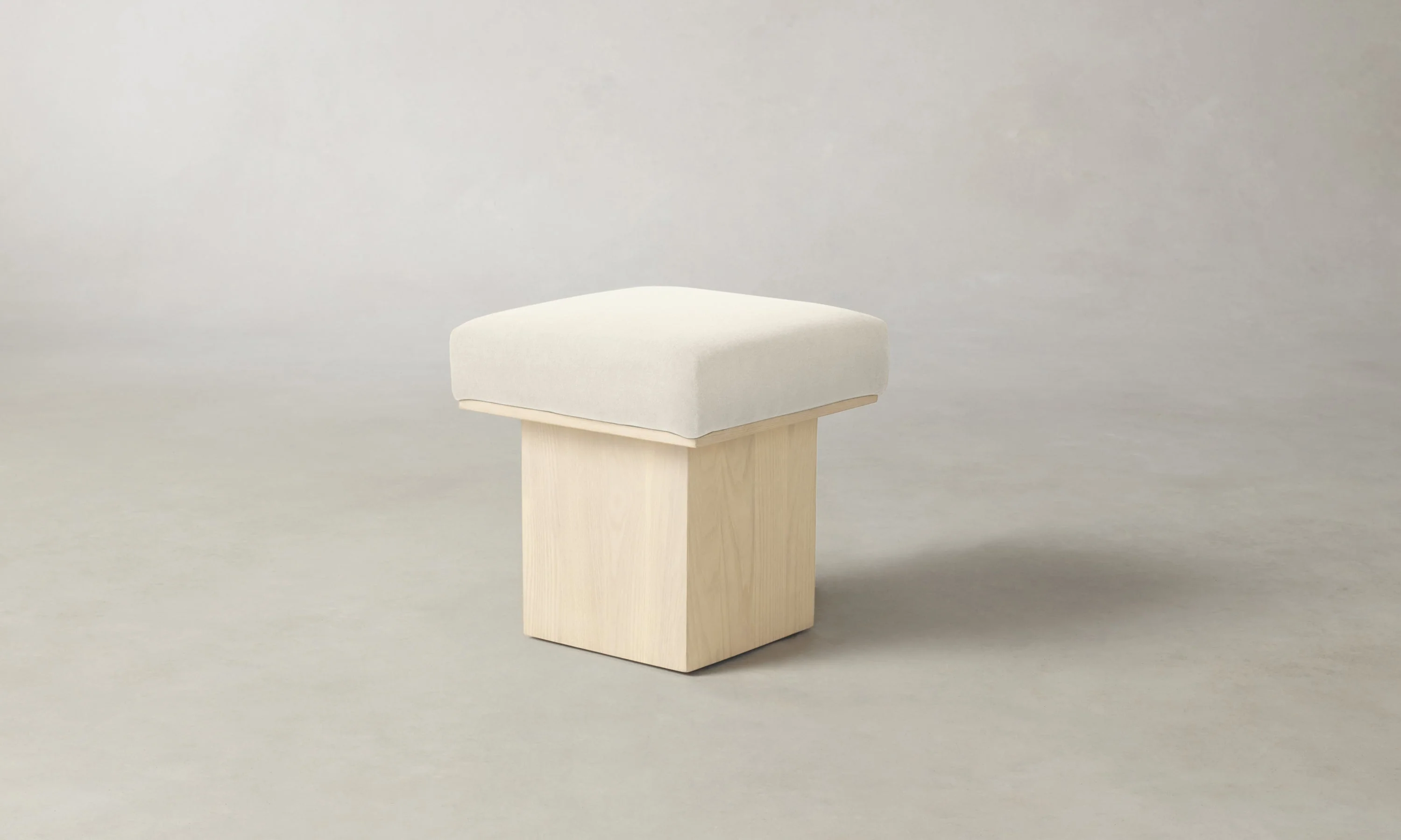 The Mulberry Ottoman - Marled Alpaca Velvet Porcelain - Image 6