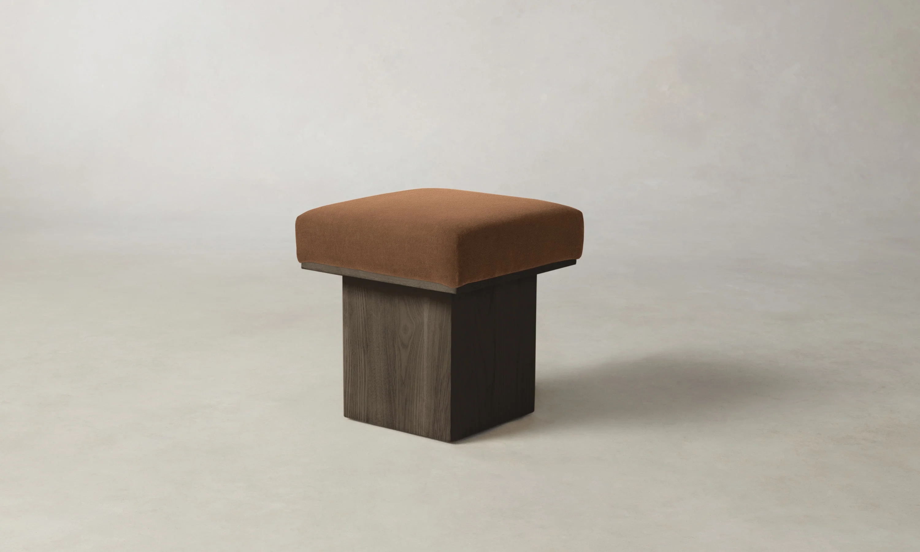 The Mulberry Ottoman - Marled Alpaca Velvet Whiskey - Image 3