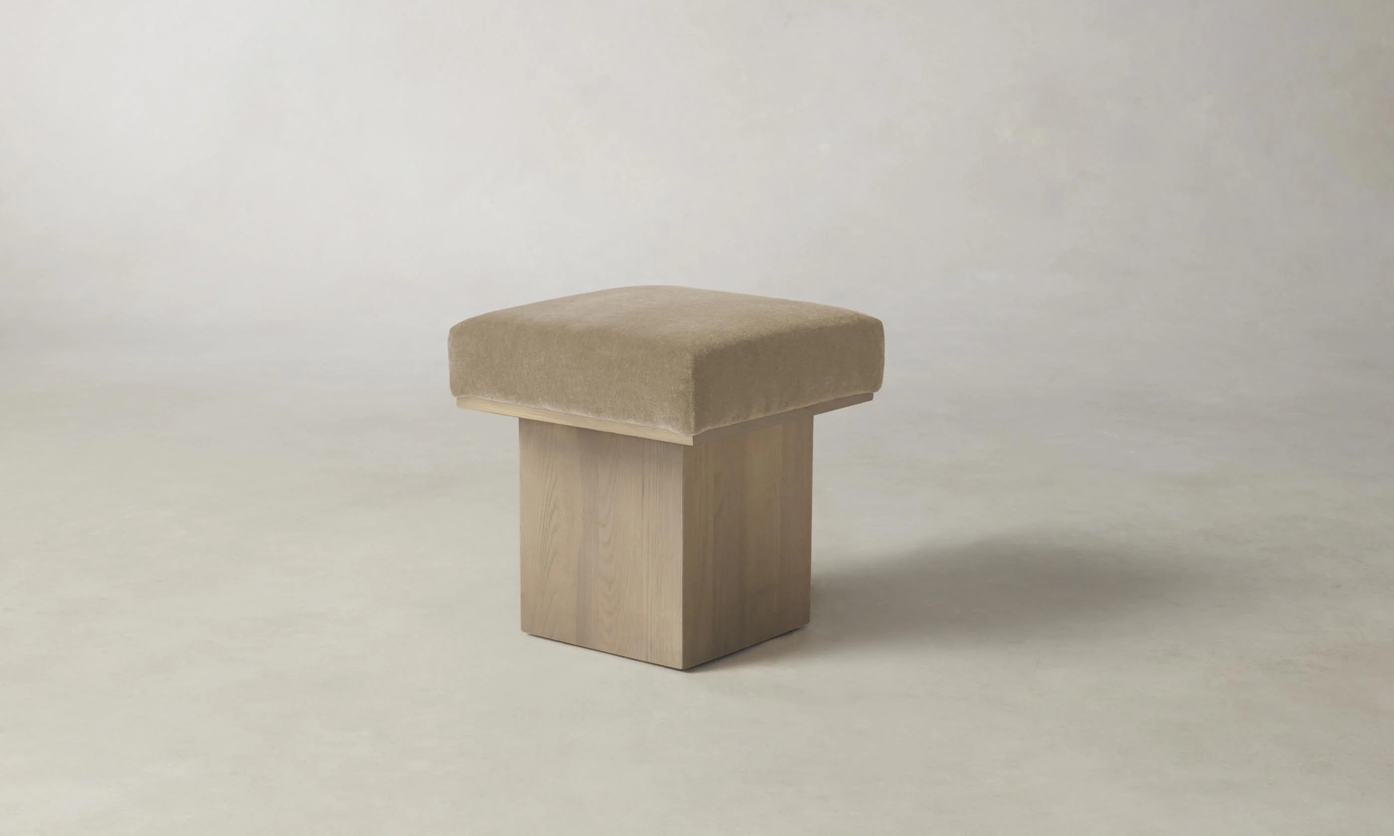 The Mulberry Ottoman - Mohair Almond - Image 5