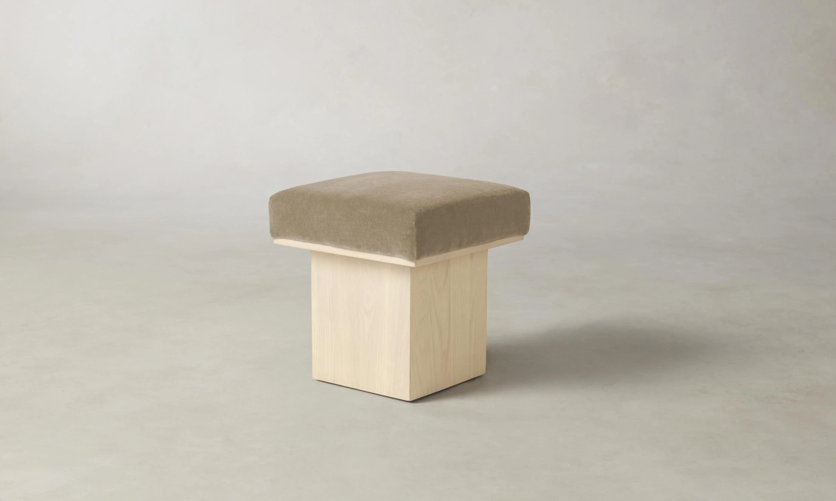 The Mulberry Ottoman - Mohair Almond - Image 6