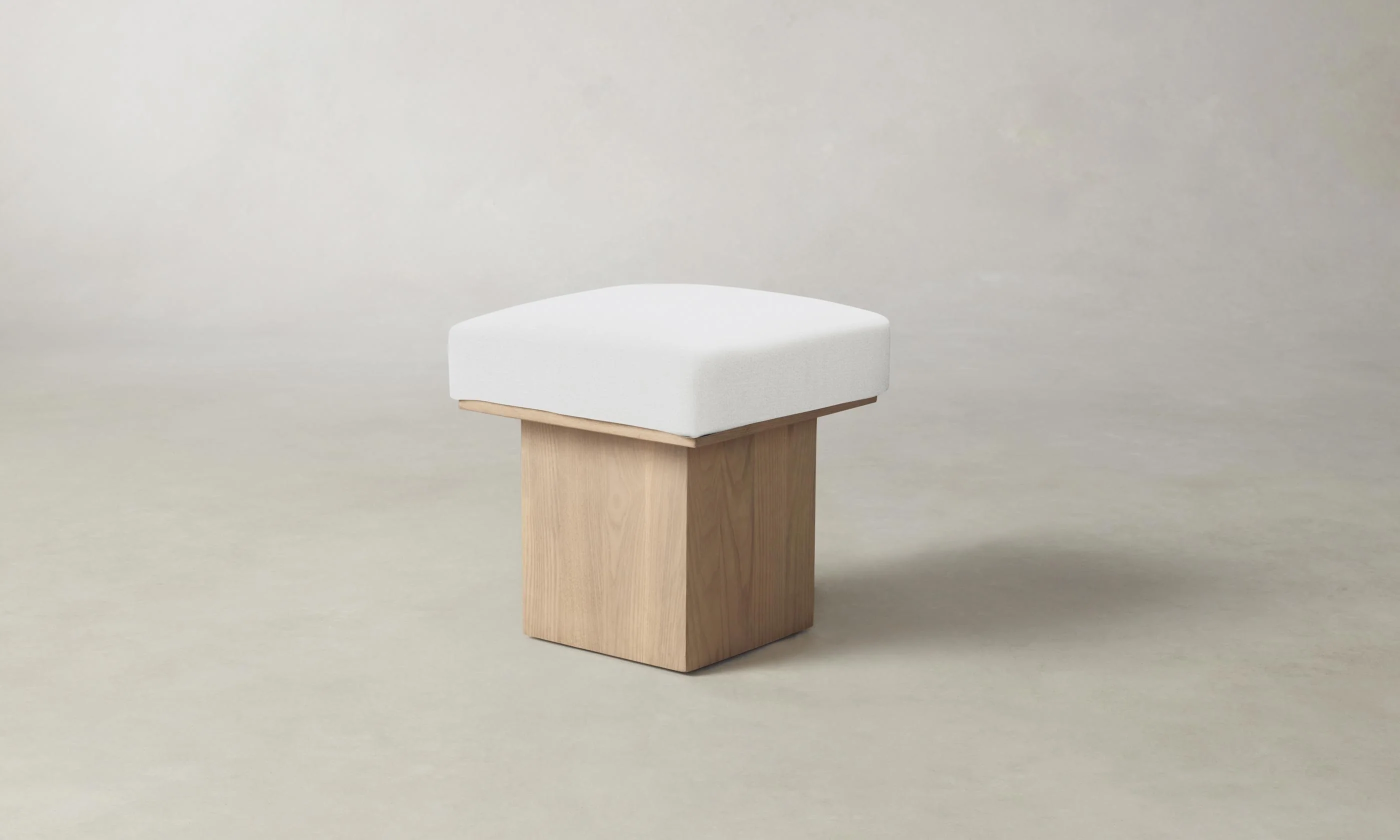 The Mulberry Ottoman - Performance Linen Weave Pure White - Image 2