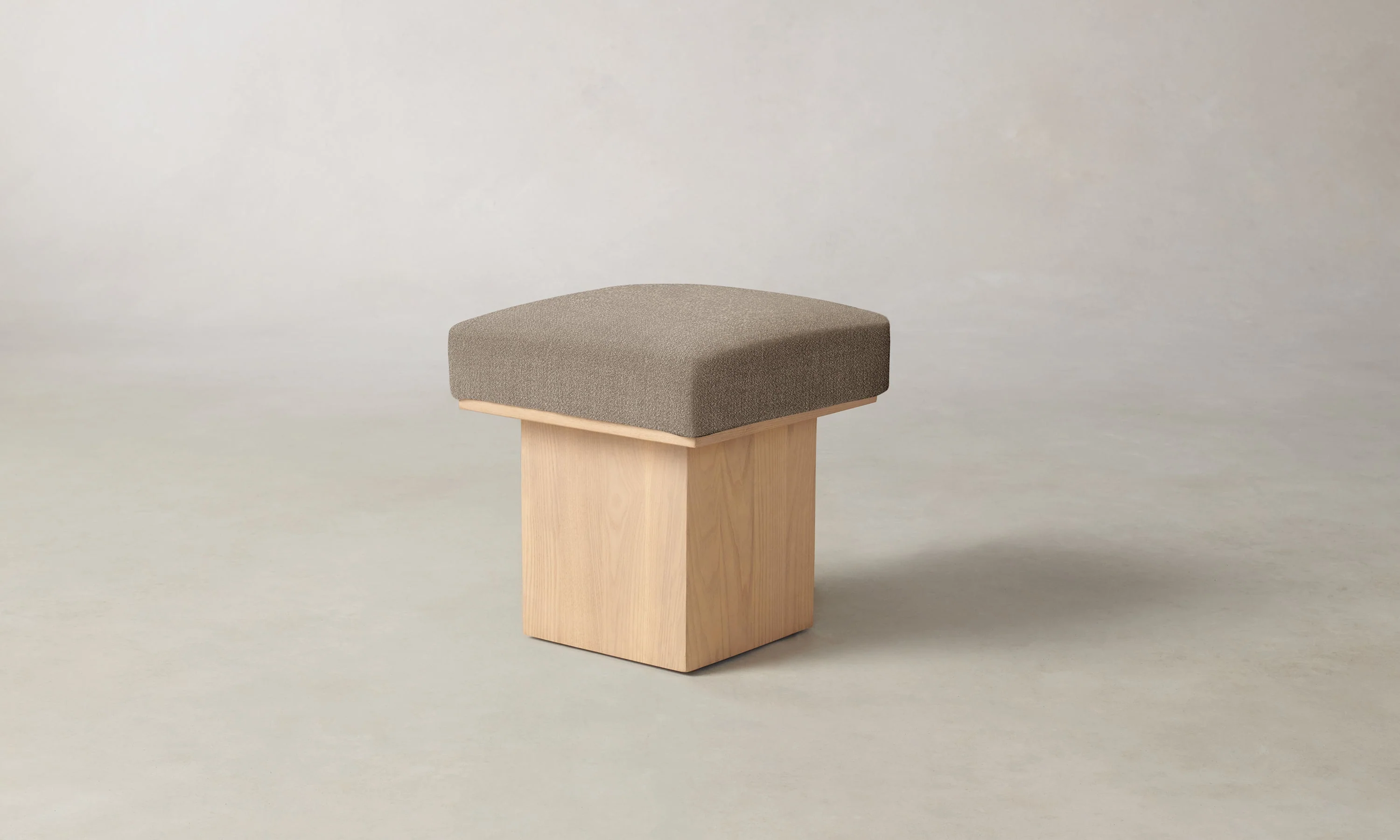 The Mulberry Ottoman - Performance Textural Weave Earthen