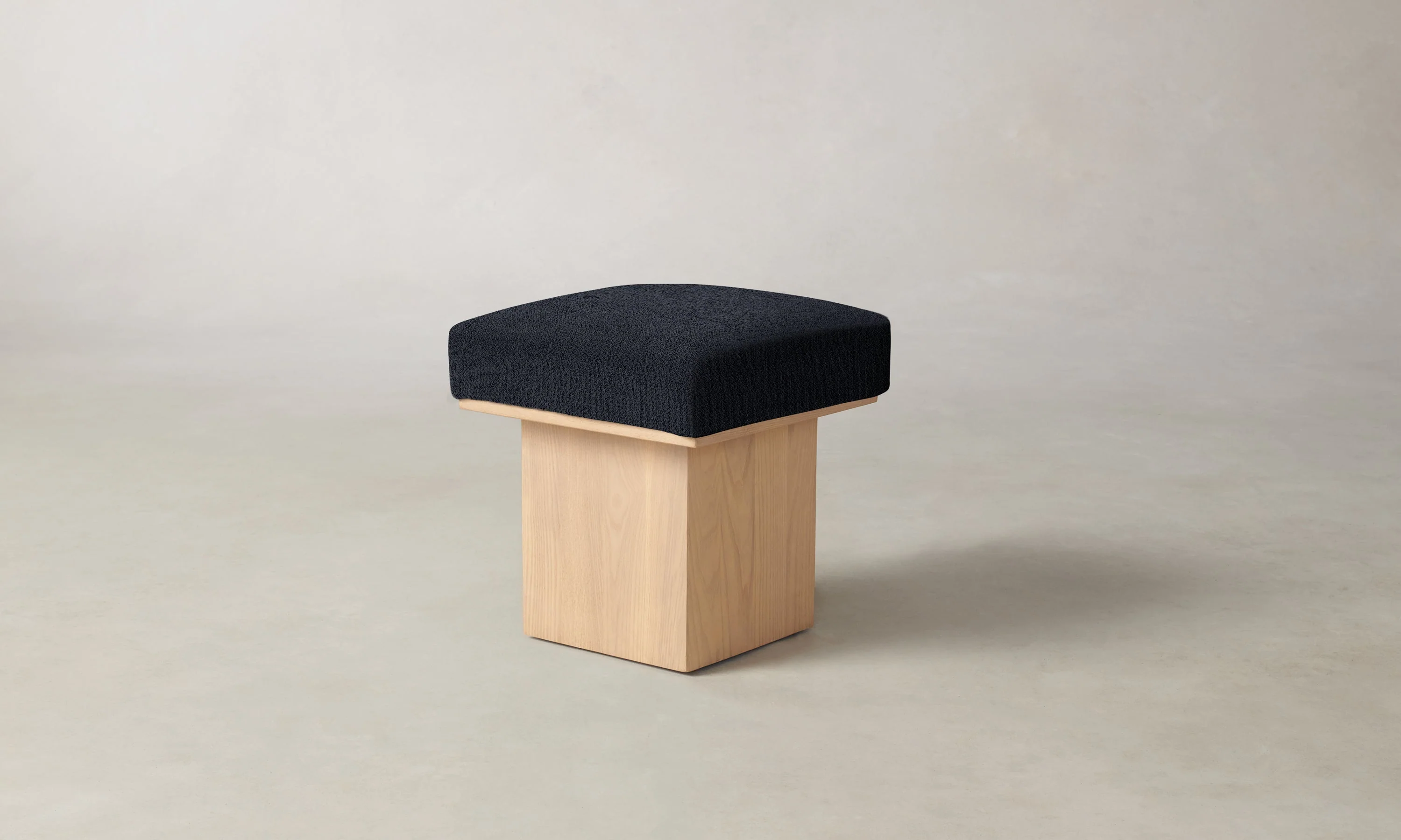 The Mulberry Ottoman - Performance Textural Weave Marina