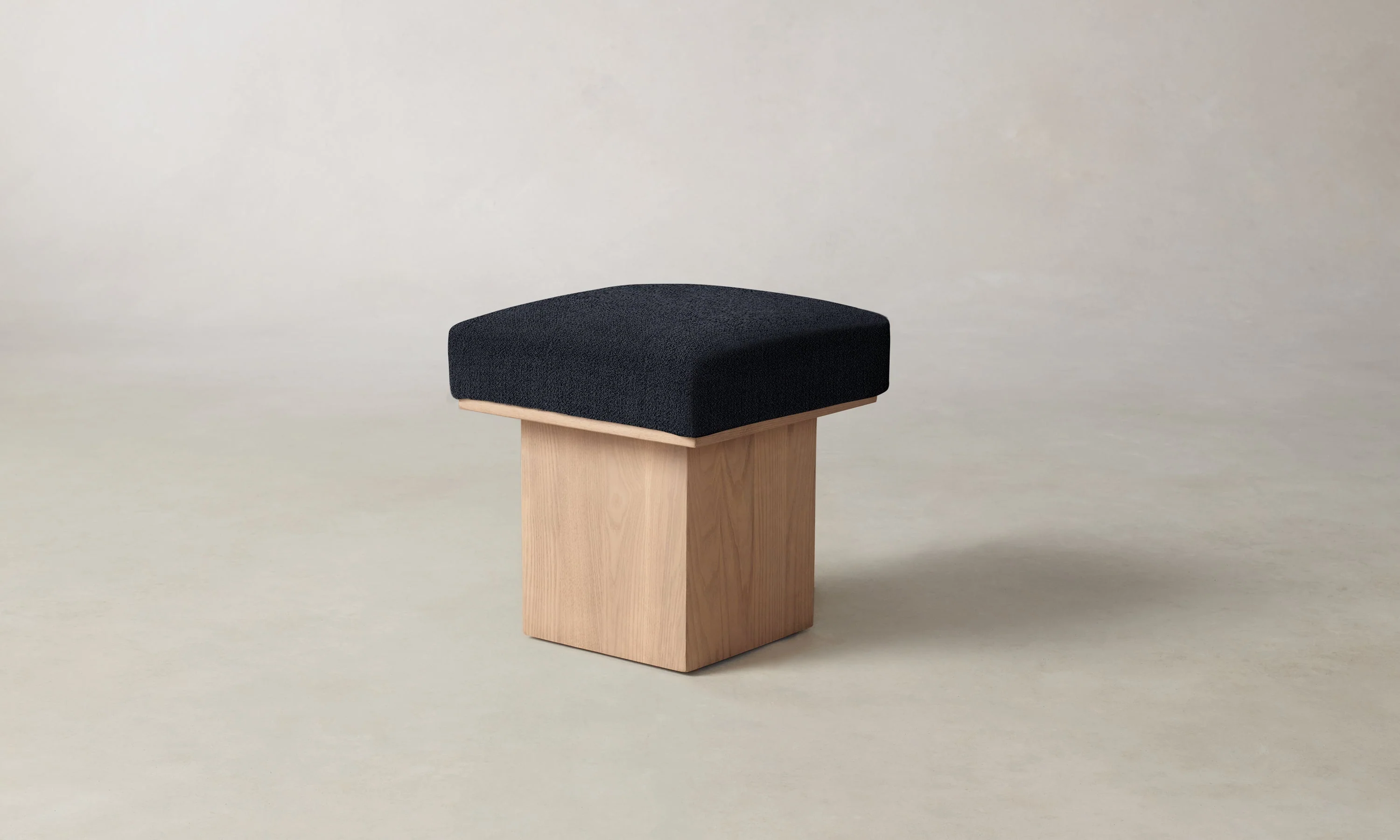 The Mulberry Ottoman - Performance Textural Weave Marina - Image 2