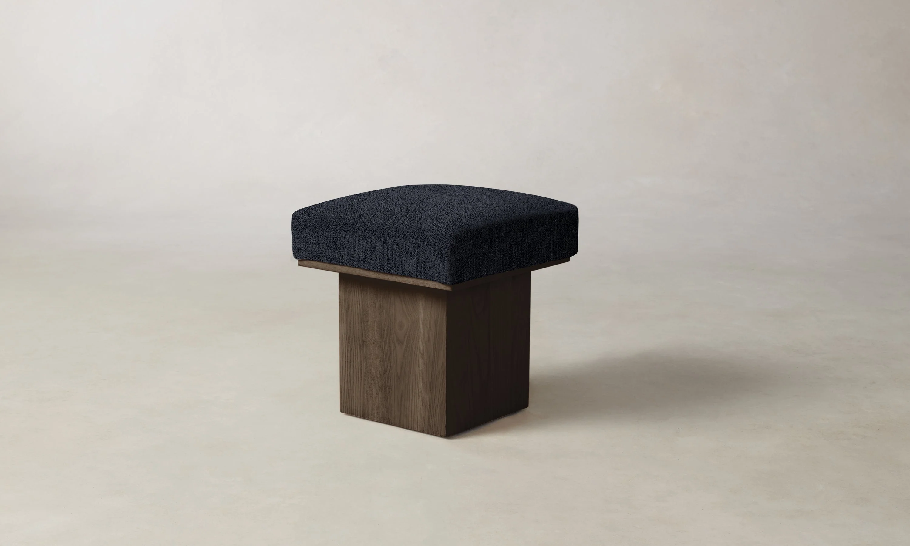 The Mulberry Ottoman - Performance Textural Weave Marina - Image 3