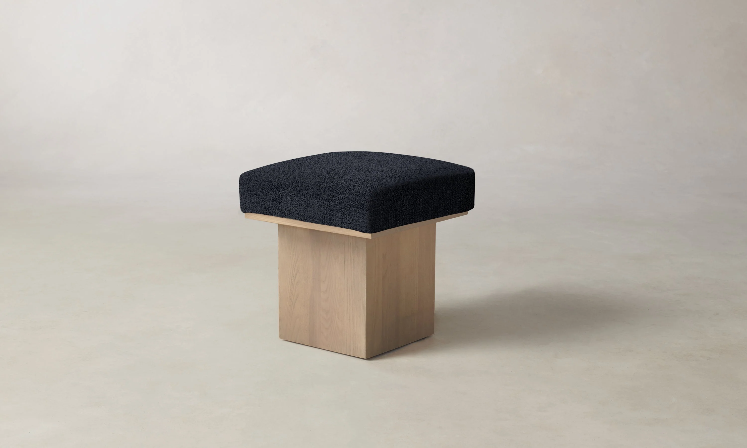 The Mulberry Ottoman - Performance Textural Weave Marina - Image 5