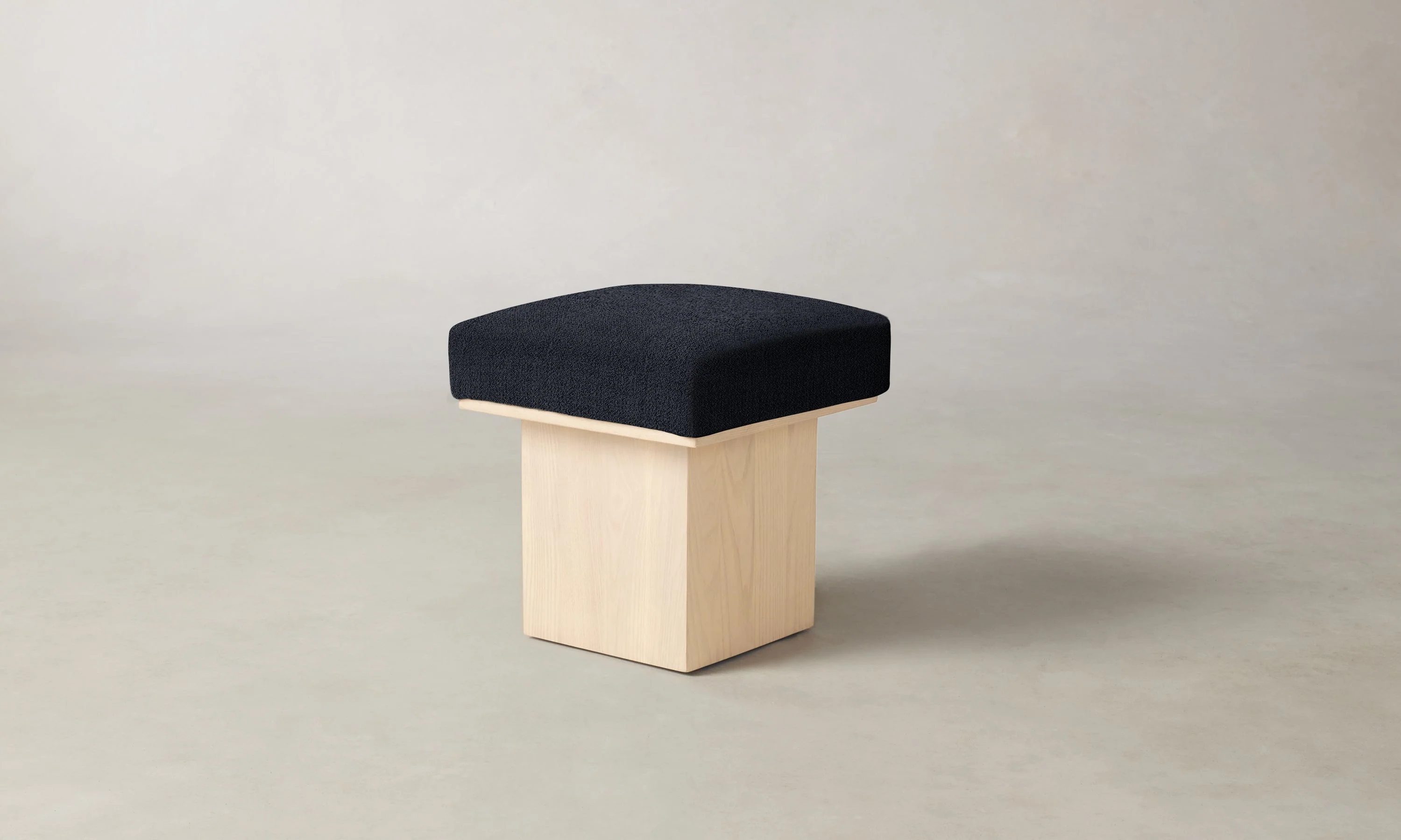 The Mulberry Ottoman - Performance Textural Weave Marina - Image 6