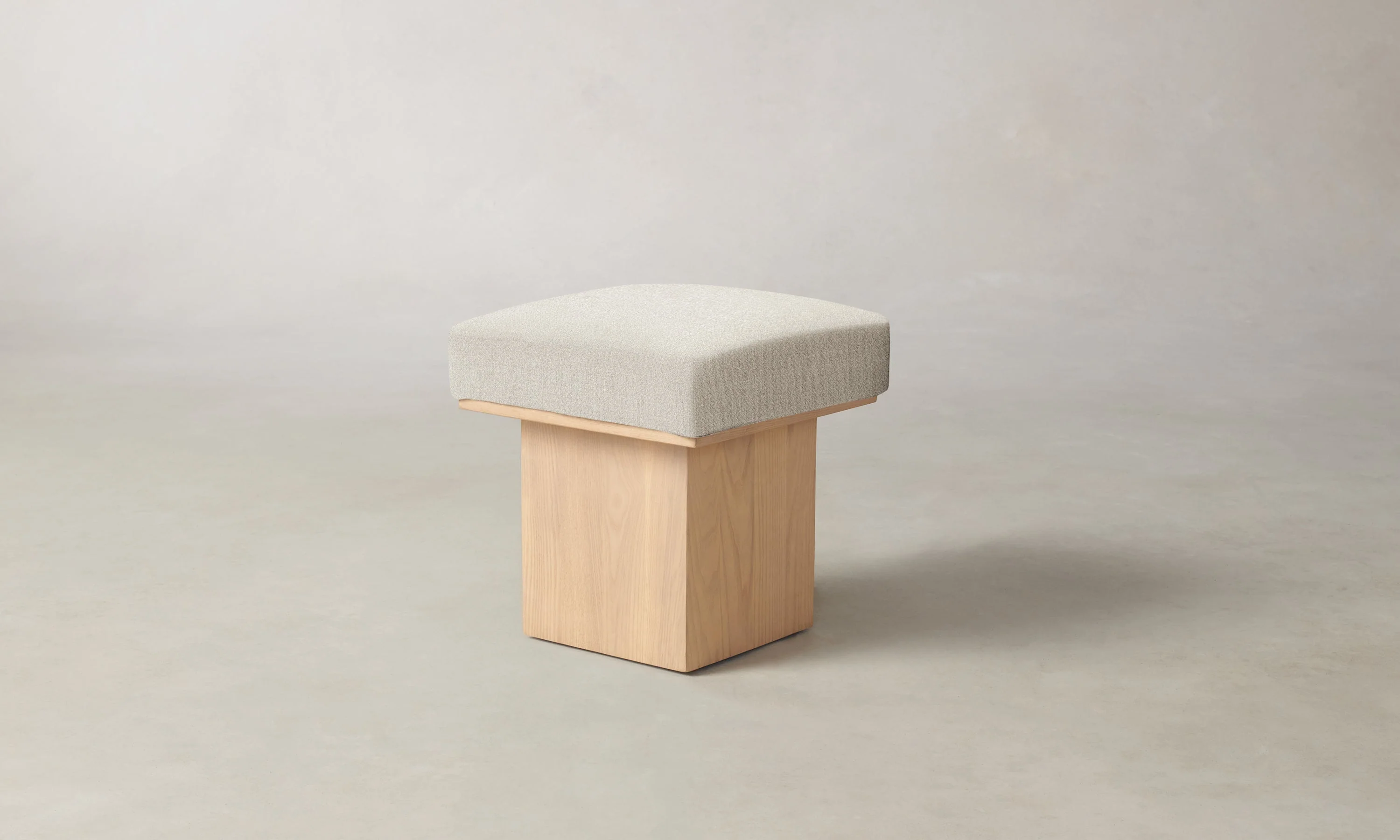 The Mulberry Ottoman - Performance Textural Weave Wisp