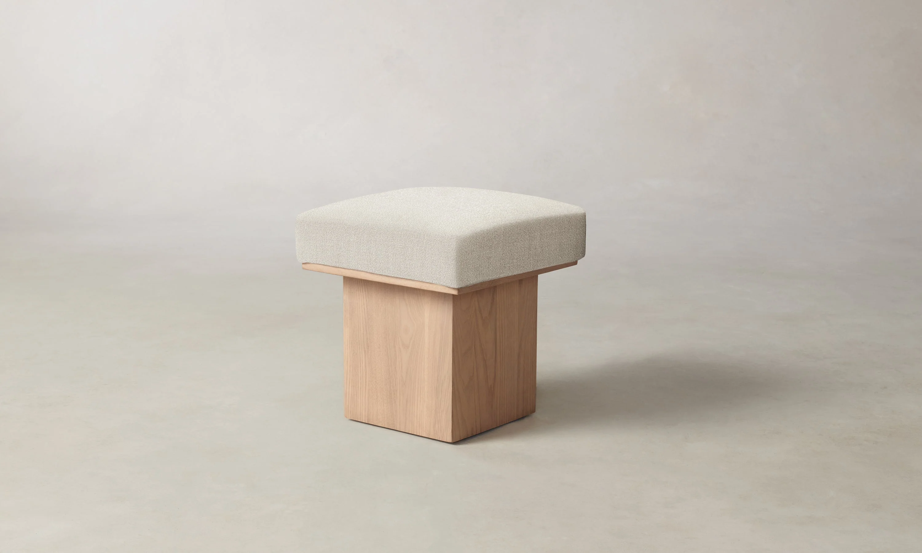 The Mulberry Ottoman - Performance Textural Weave Wisp - Image 2