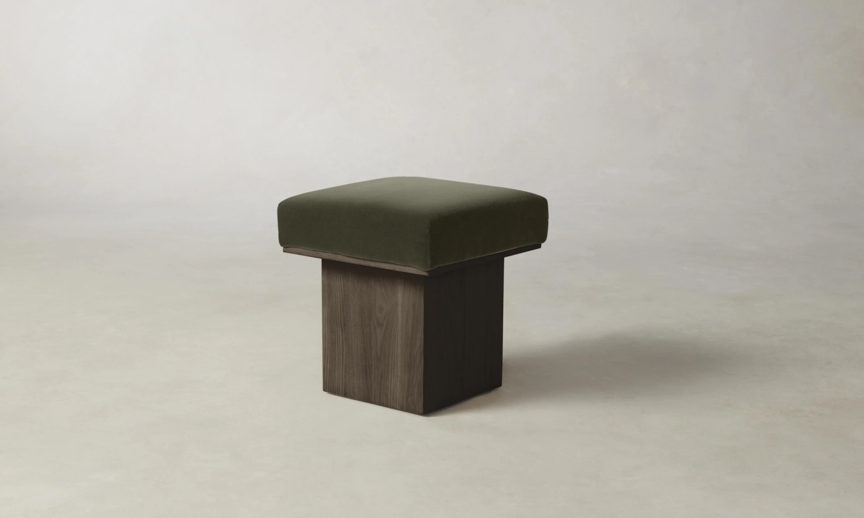 The Mulberry Ottoman - Performance Velvet Olive - Image 3