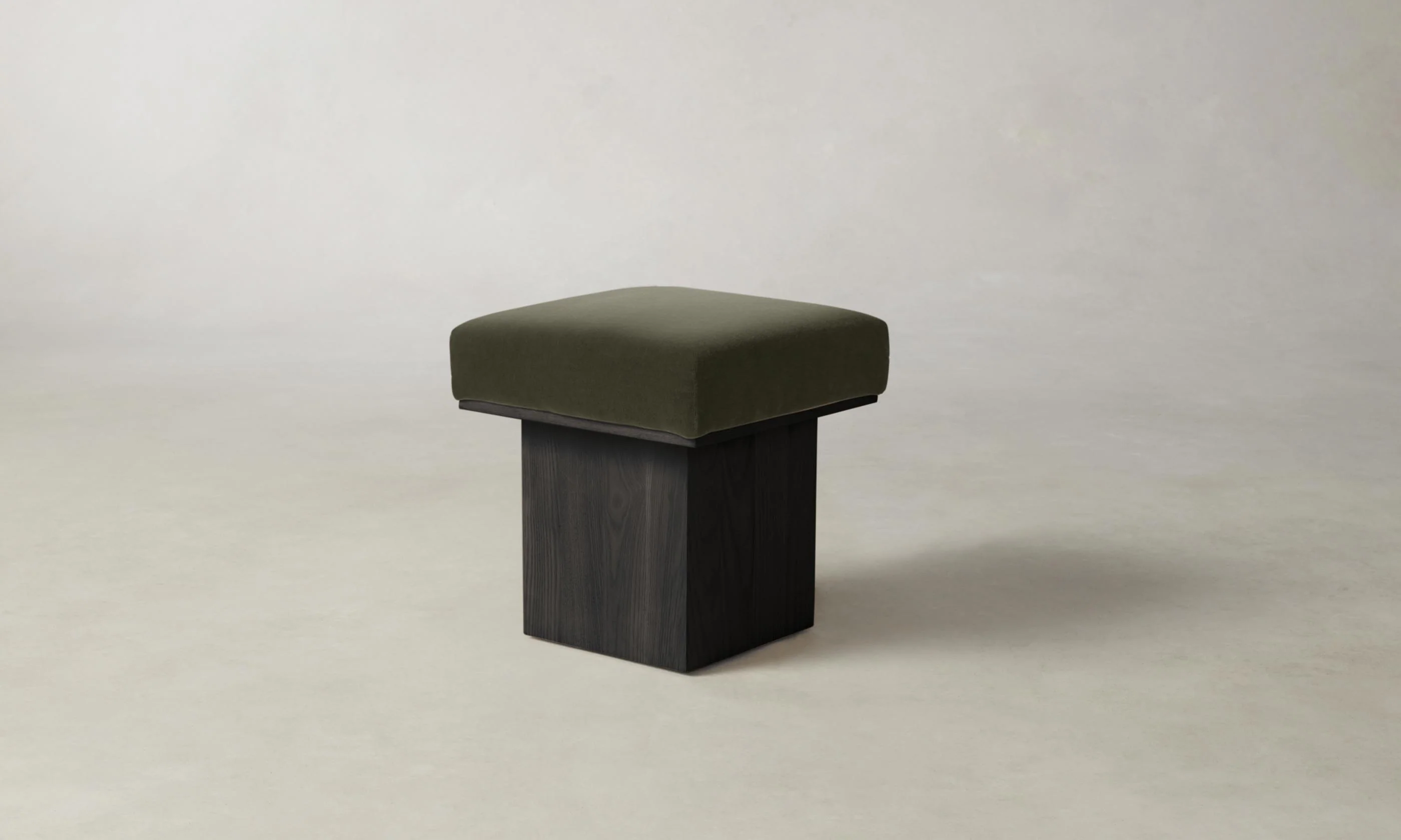 The Mulberry Ottoman - Performance Velvet Olive - Image 4