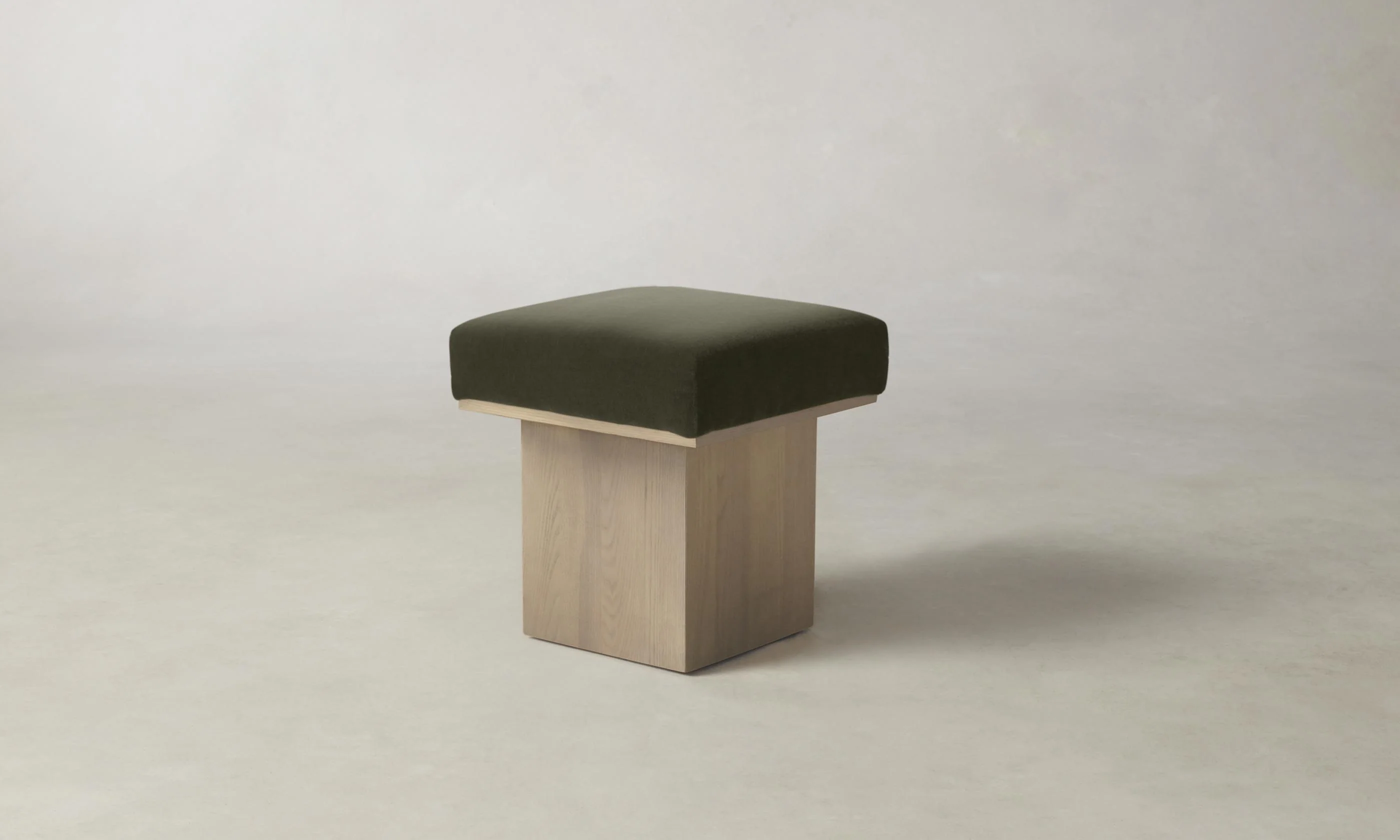 The Mulberry Ottoman - Performance Velvet Olive - Image 5