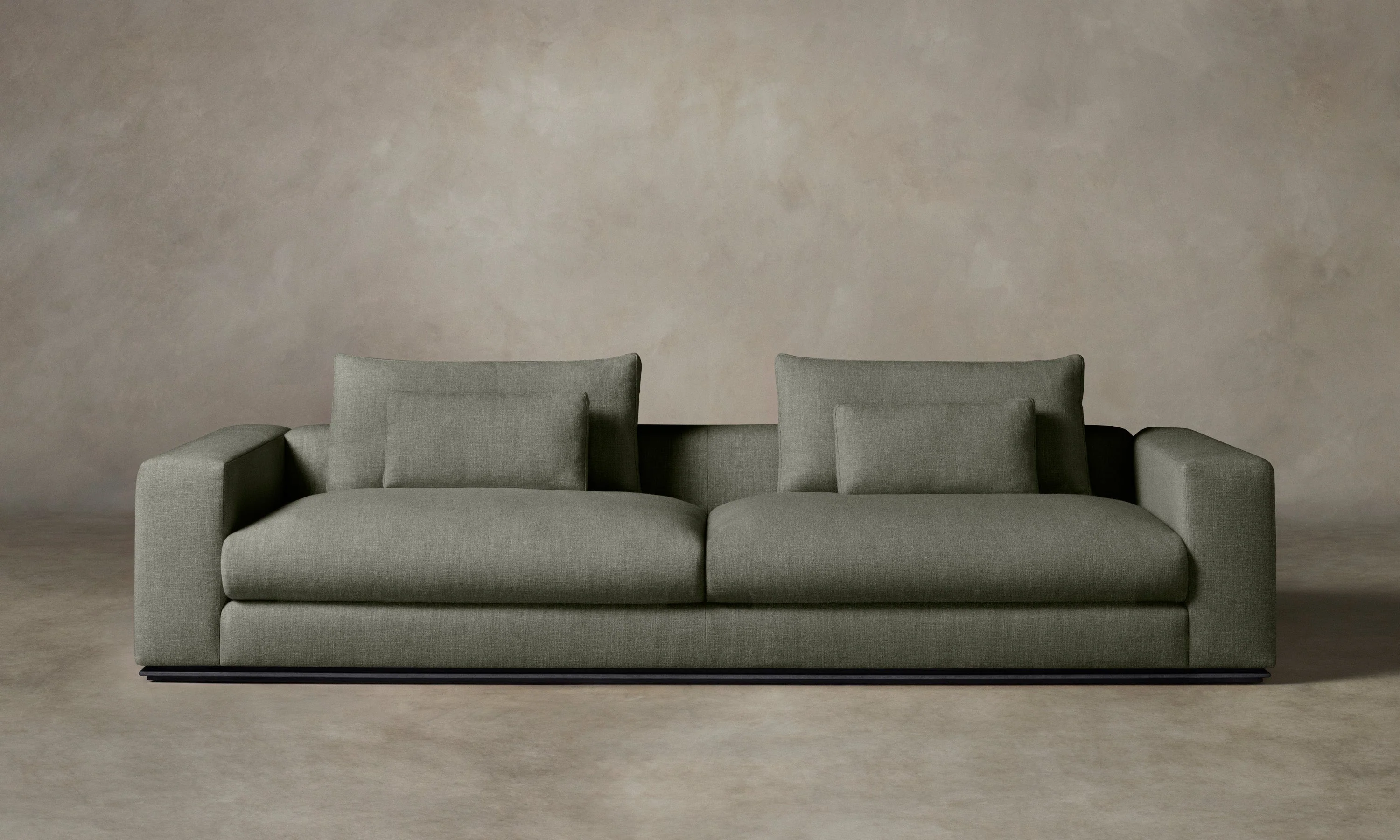 The Nicola Sofa - Heritage Belgian Linen Thyme - Image 3