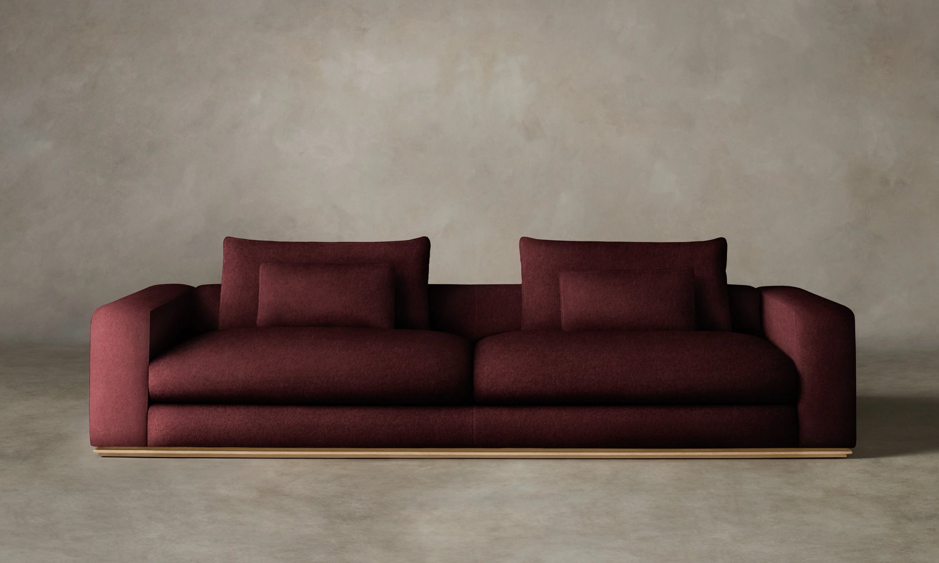 The Nicola Sofa - Mohair Crimson