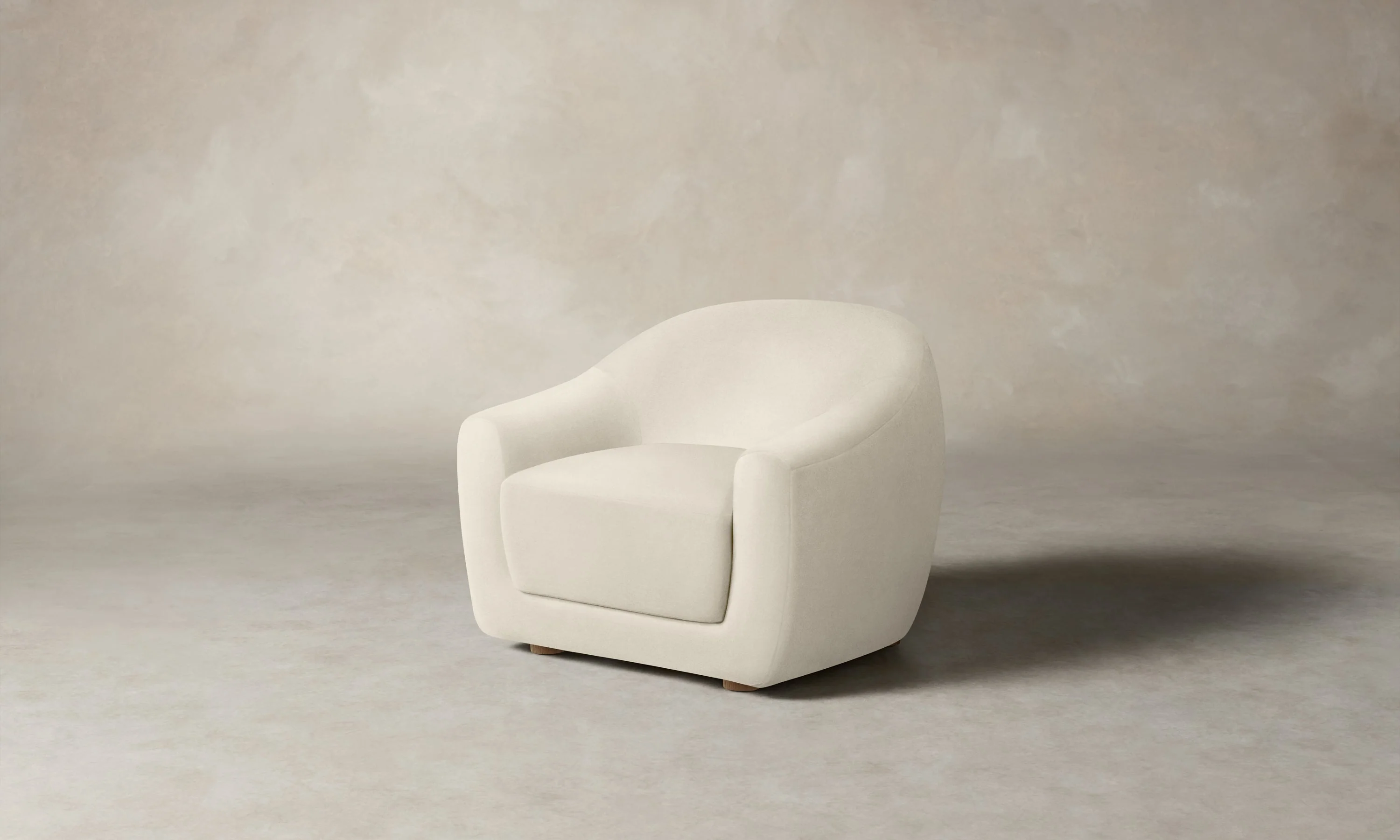 The Oliver Chair - Marled Alpaca Velvet Porcelain - Image 3
