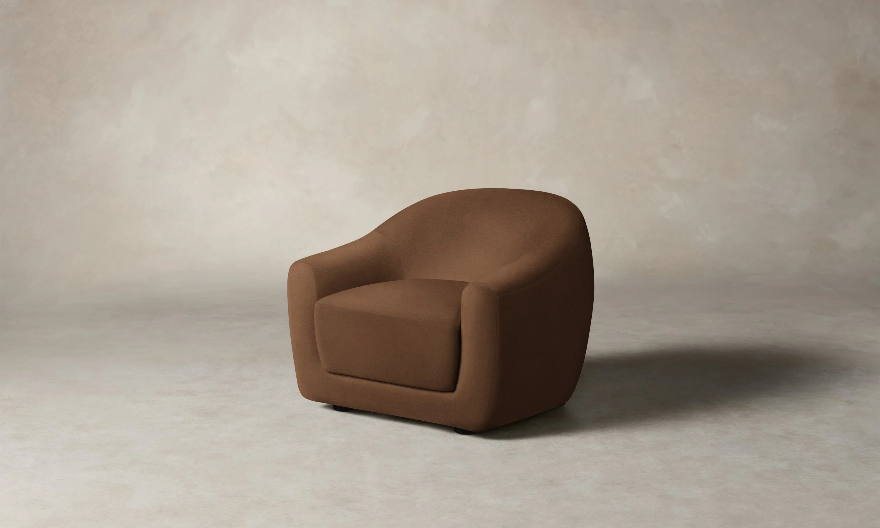 The Oliver Chair - Marled Alpaca Velvet Whiskey