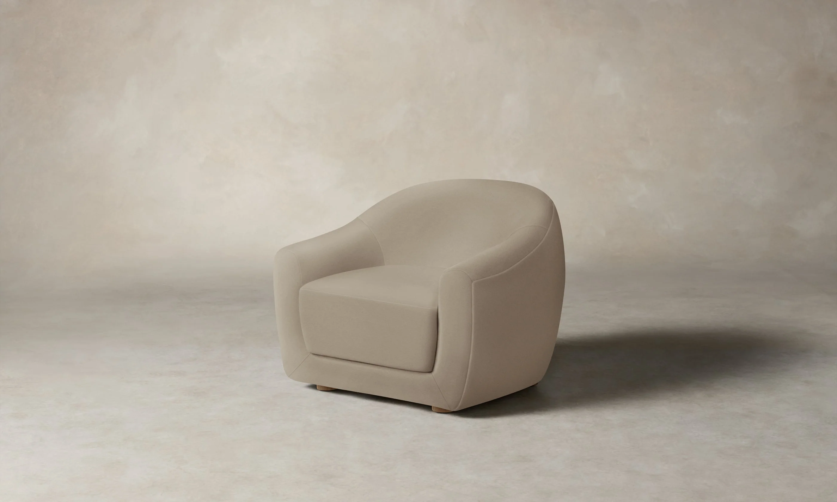 The Oliver Chair - Pebbled Leather Stone - Image 3