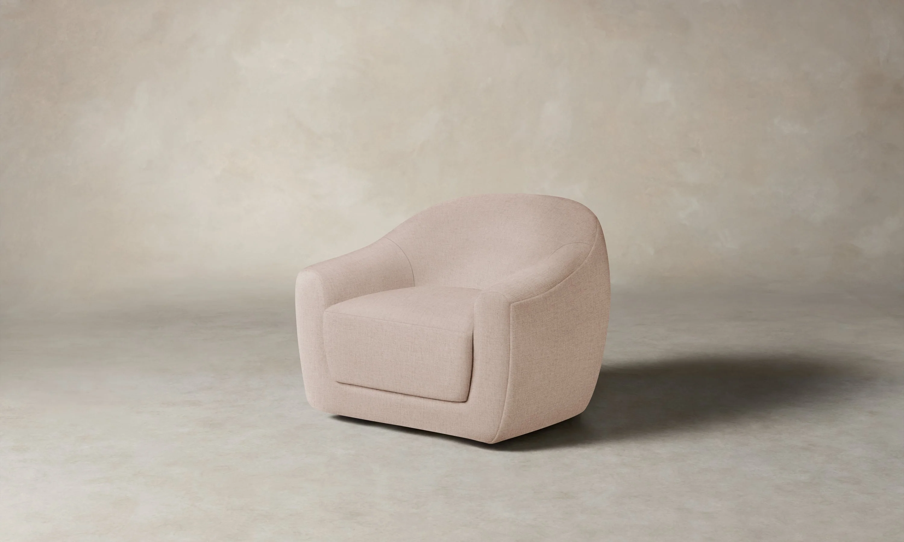 The Oliver Swivel Chair - Heritage Belgian Linen Petal