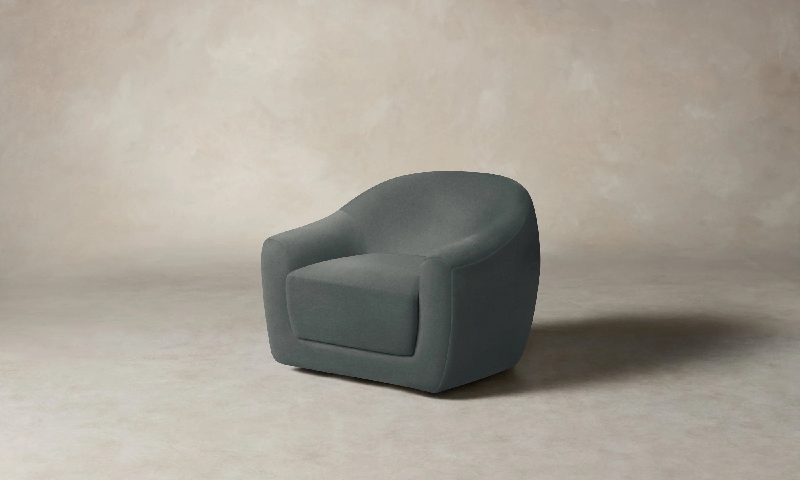 The Oliver Swivel Chair - Mohair Fog