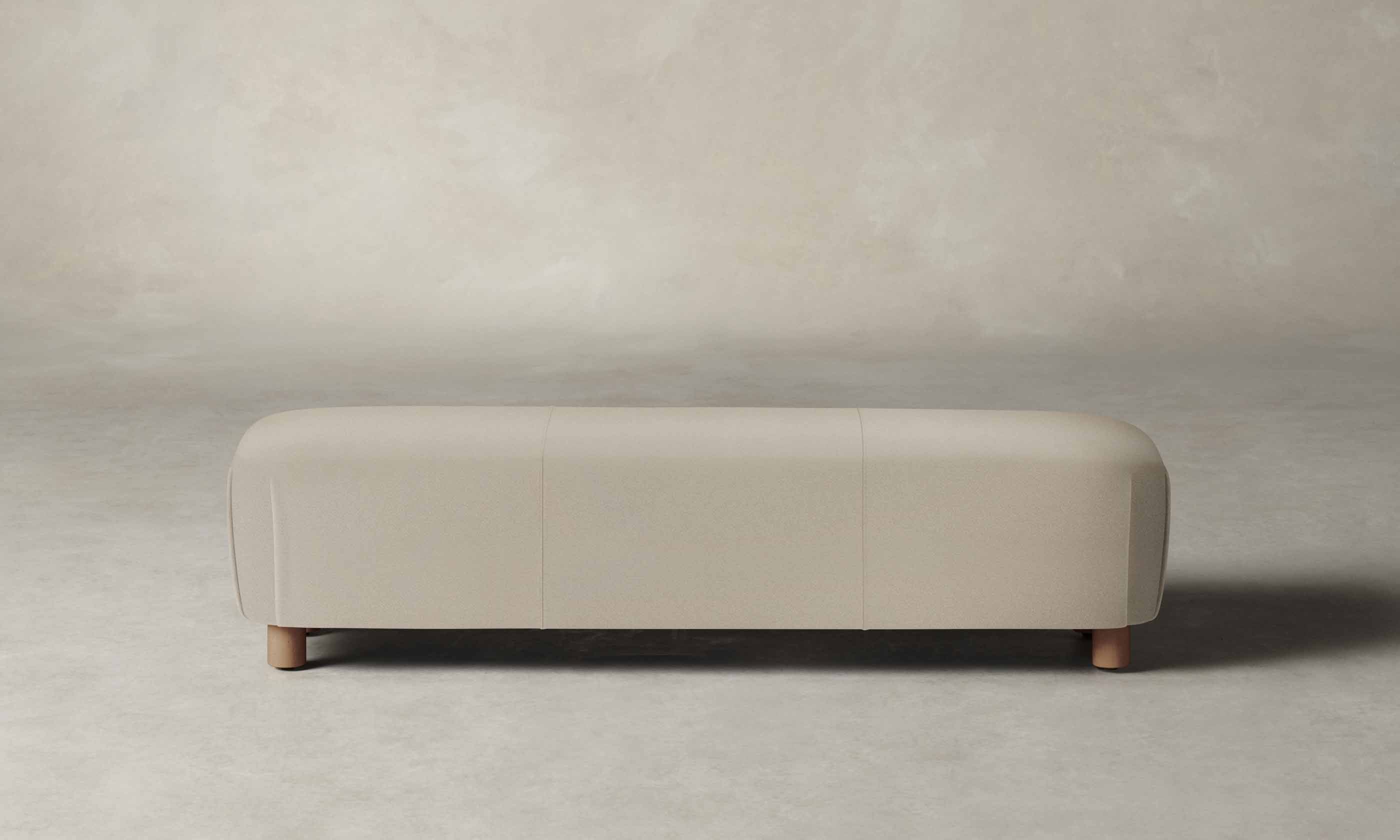 The Perry Bench - Pebbled Leather Stone - Image 2