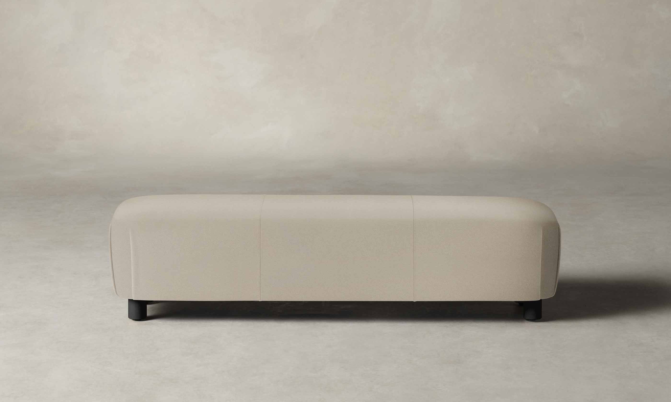 The Perry Bench - Pebbled Leather Stone - Image 4