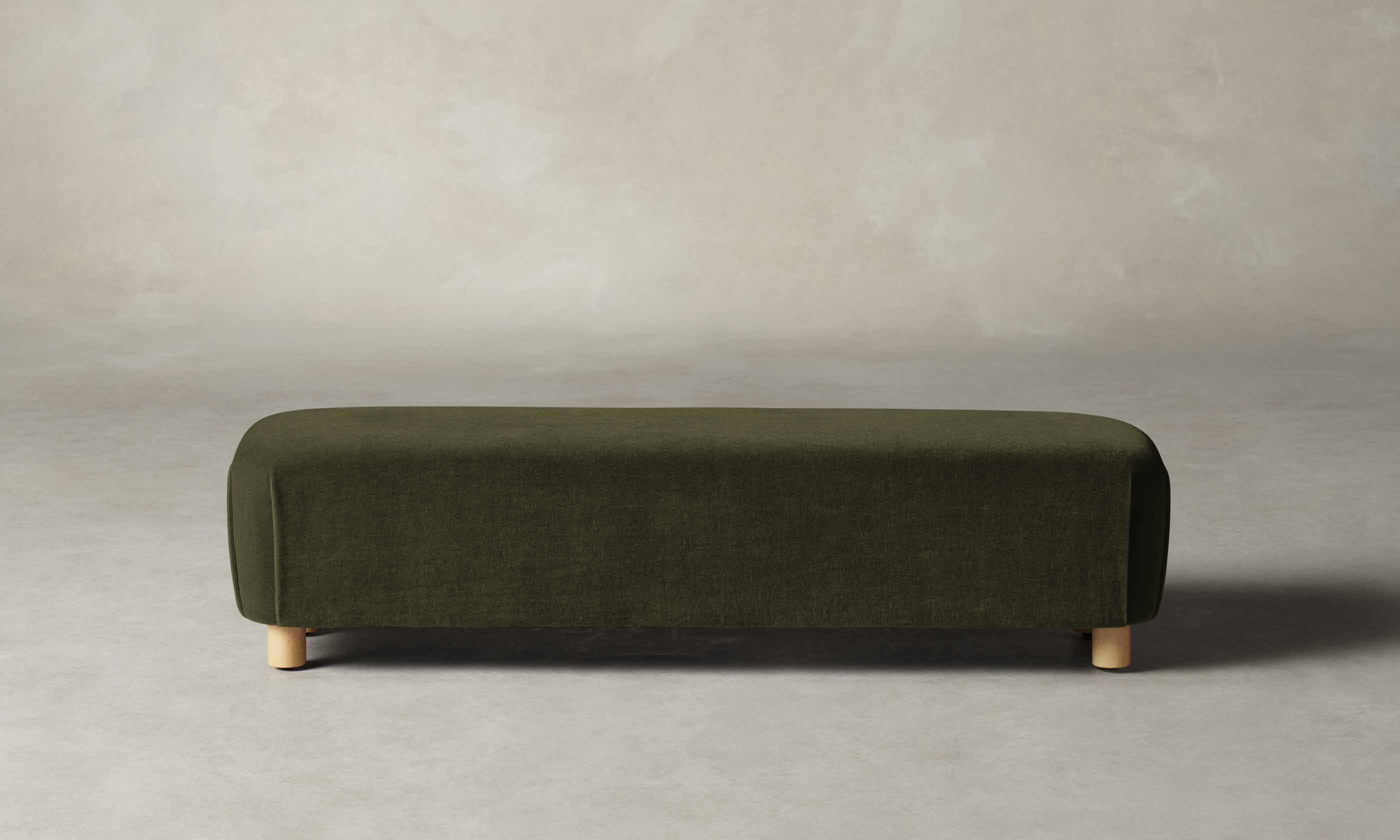 The Perry Bench - Performance Velvet Olive