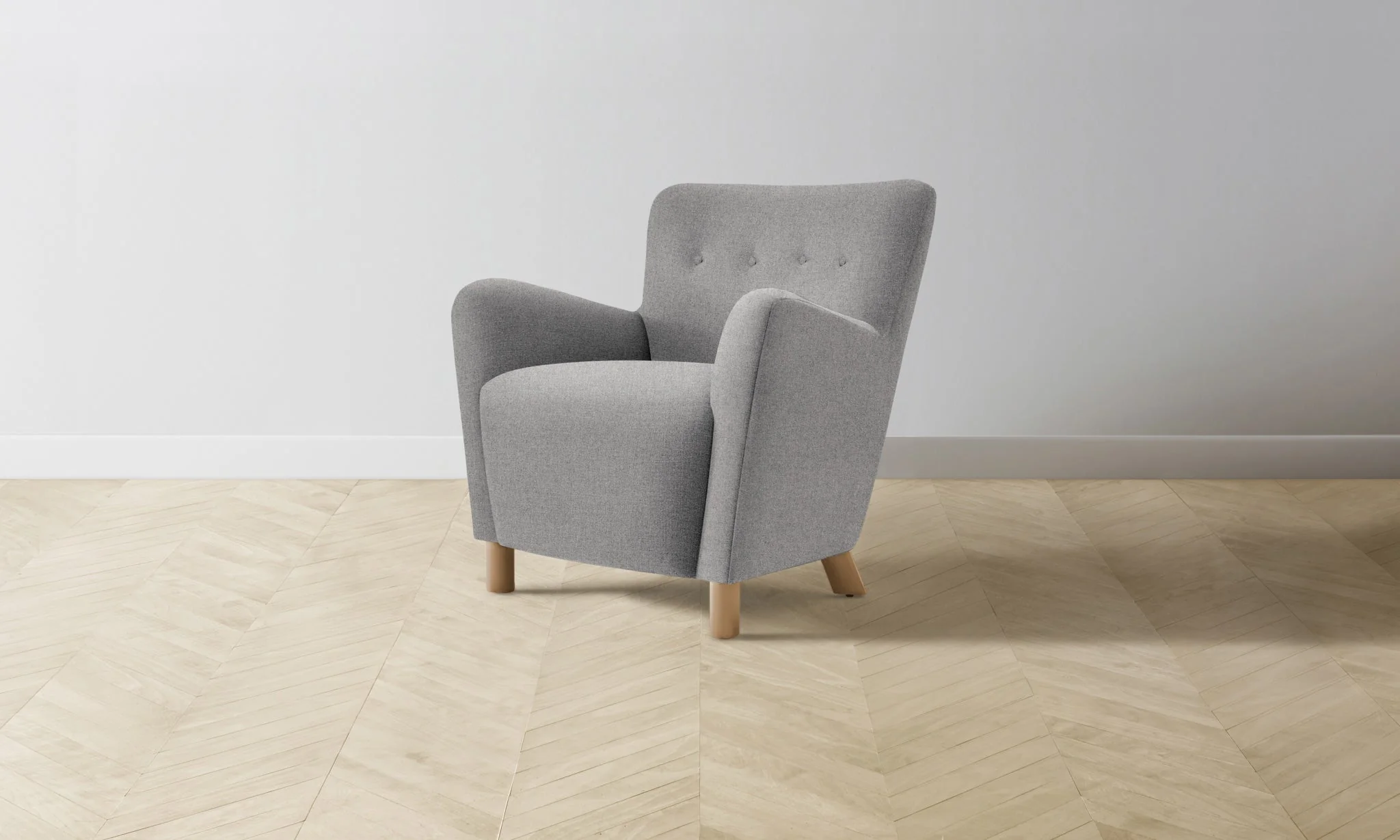 The Perry Chair - Italian Brushed Wool Moon - Image 3