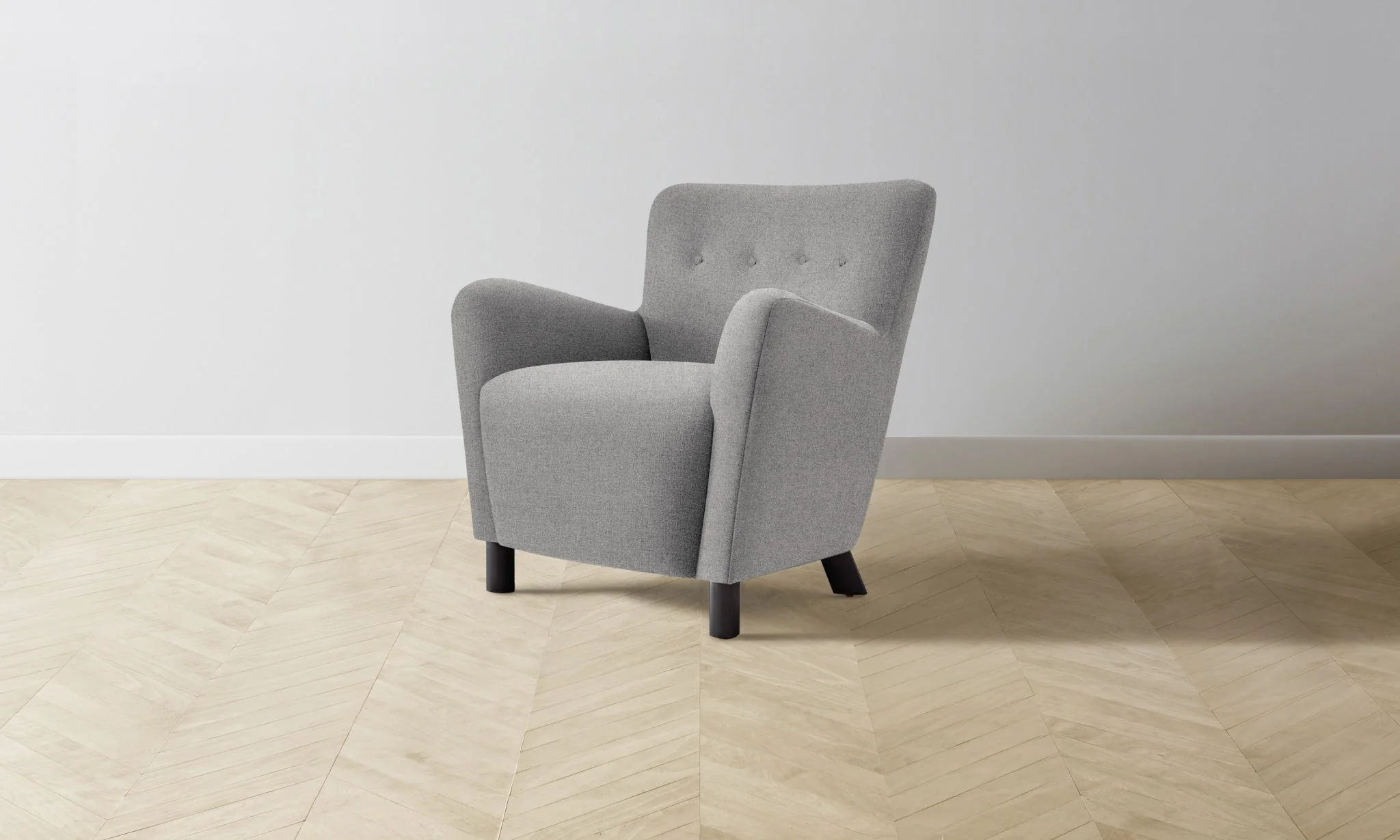 The Perry Chair - Italian Brushed Wool Moon - Image 4