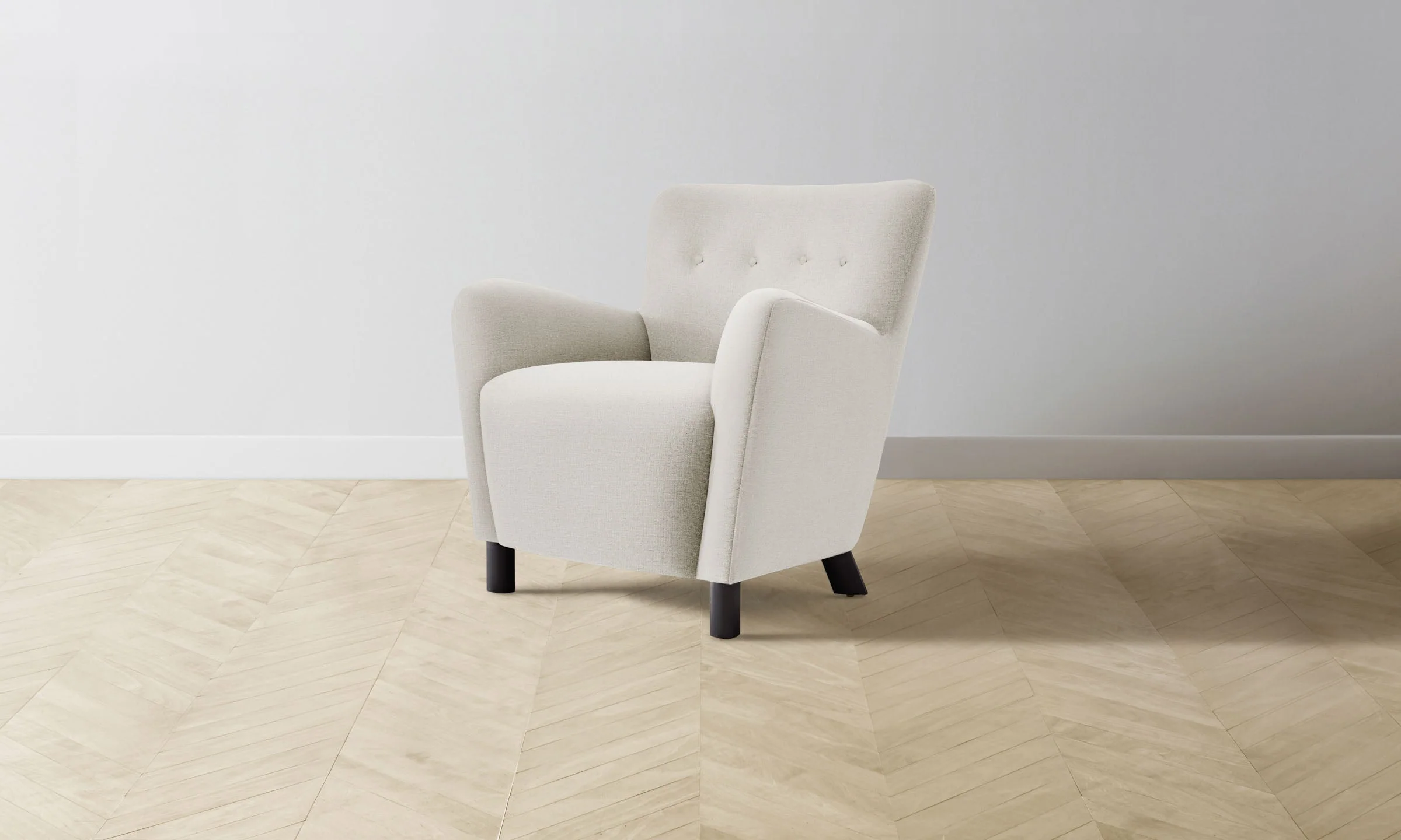 The Perry Chair - Italian Brushed Wool Vanilla - Image 4