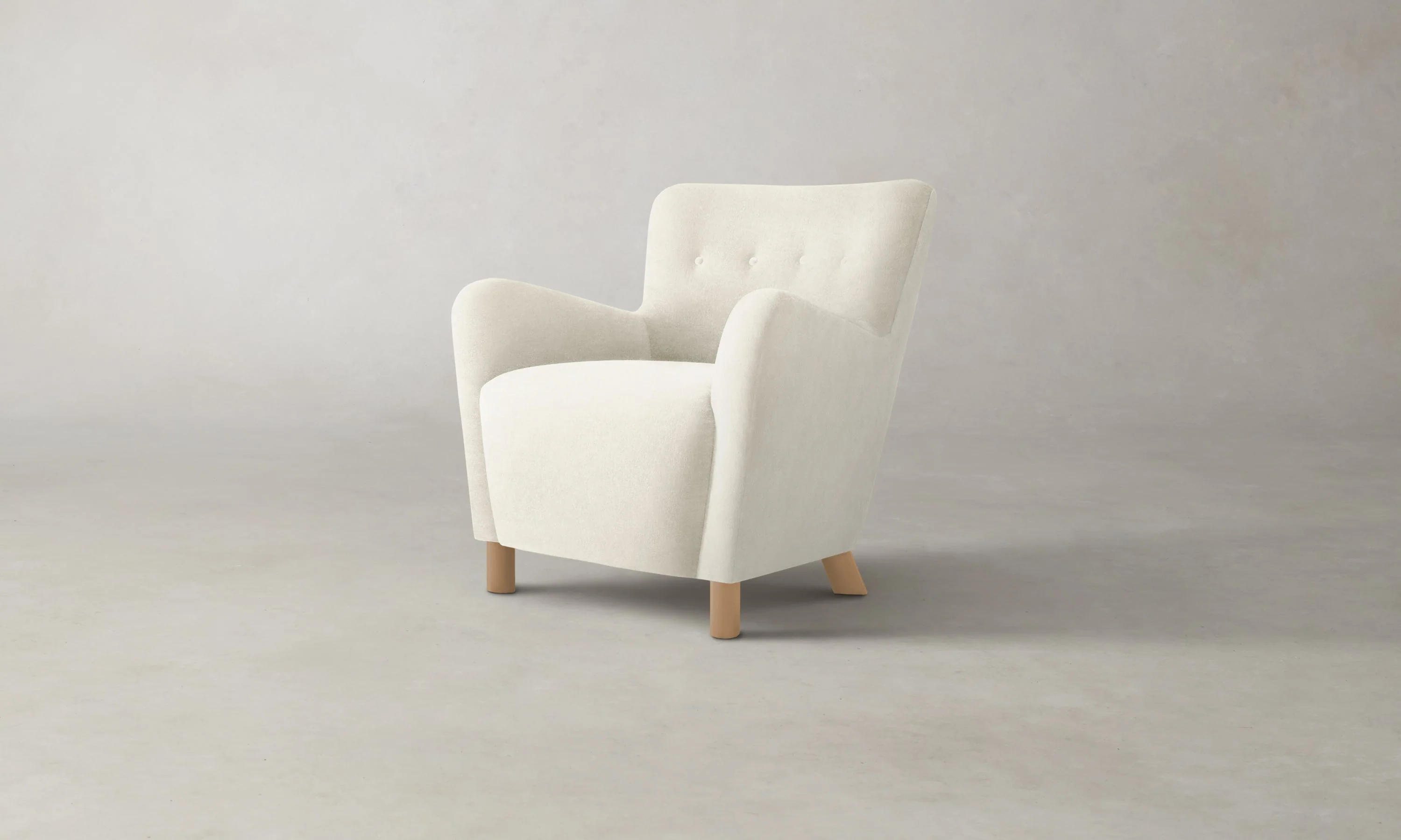 The Perry Chair - Marled Alpaca Velvet Porcelain - Image 3