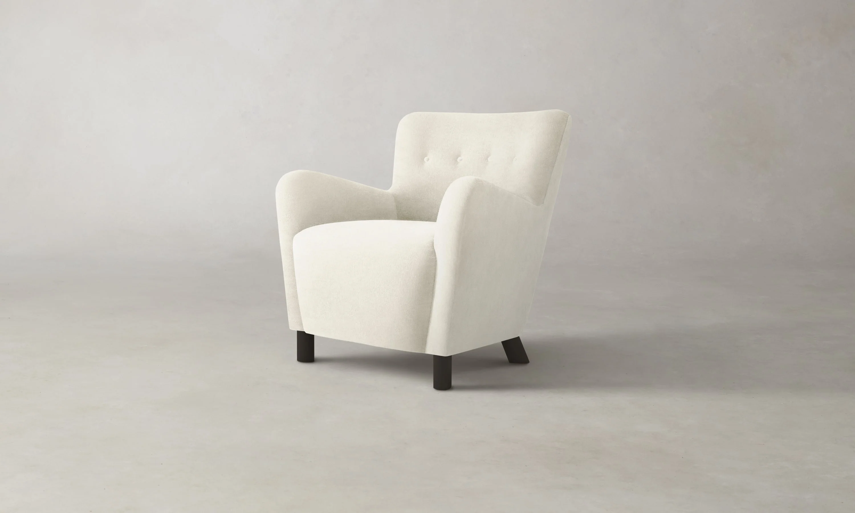 The Perry Chair - Marled Alpaca Velvet Porcelain - Image 4