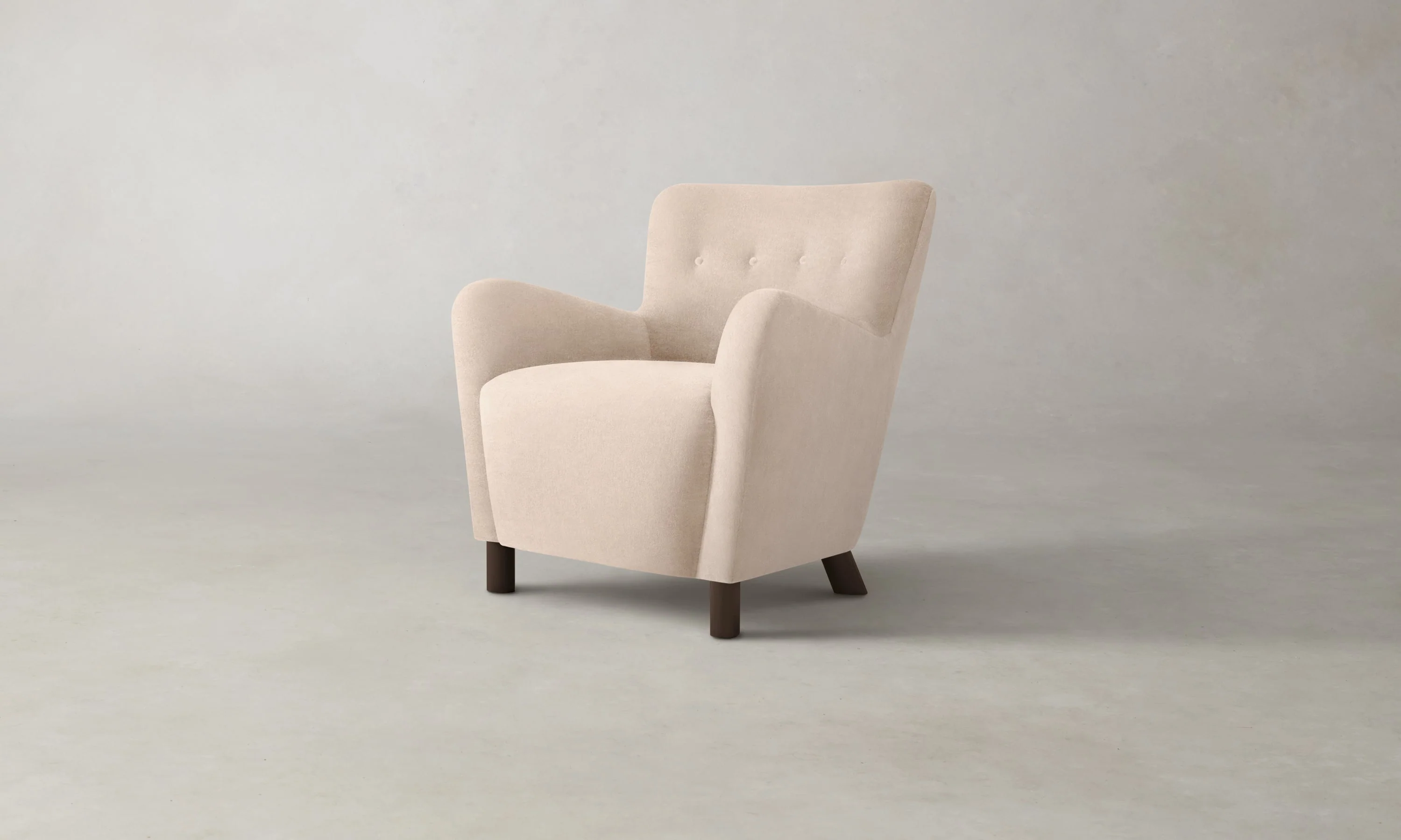 The Perry Chair - Marled Alpaca Velvet Rosette
