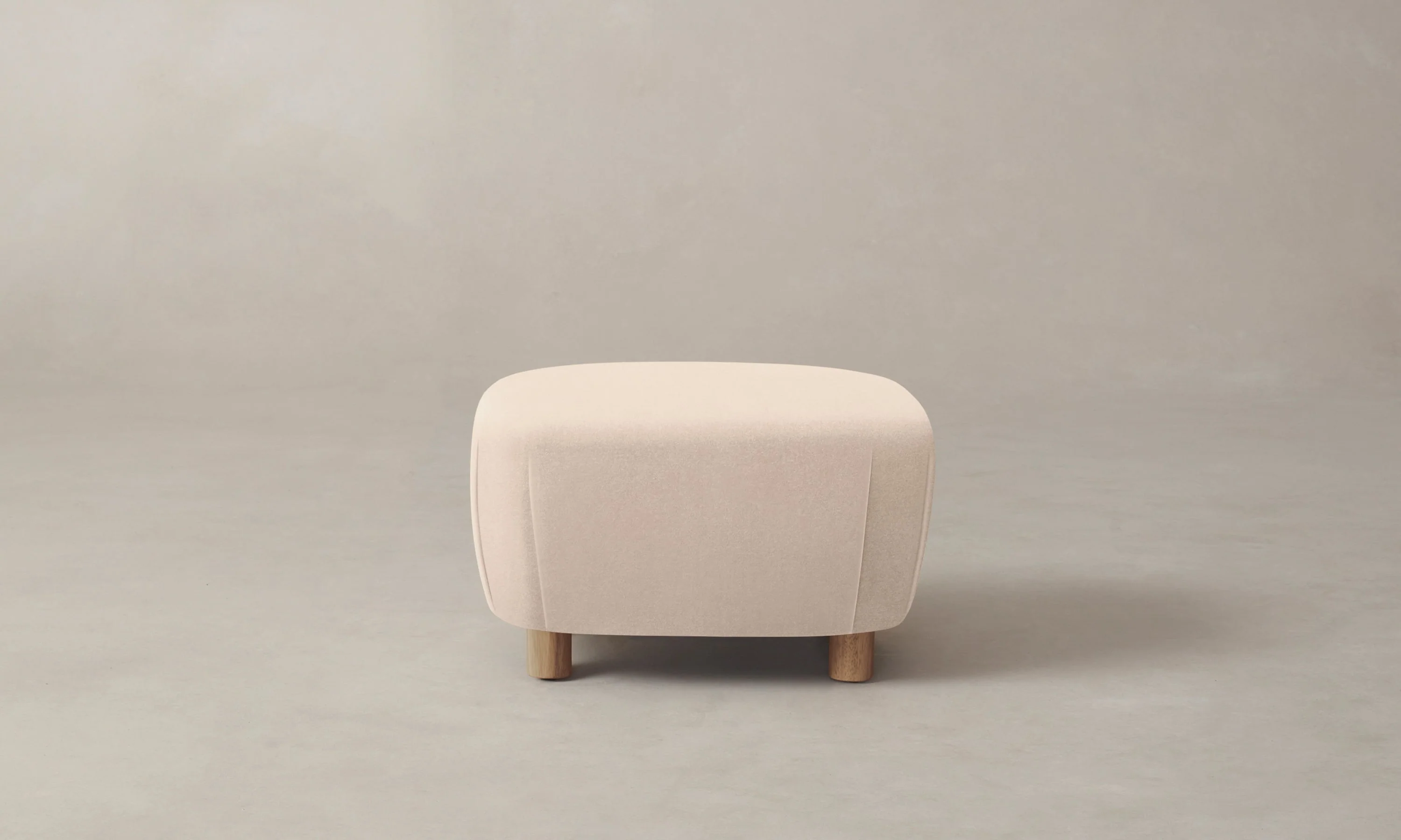 The Perry Ottoman - Marled Alpaca Velvet Rosette - Image 2