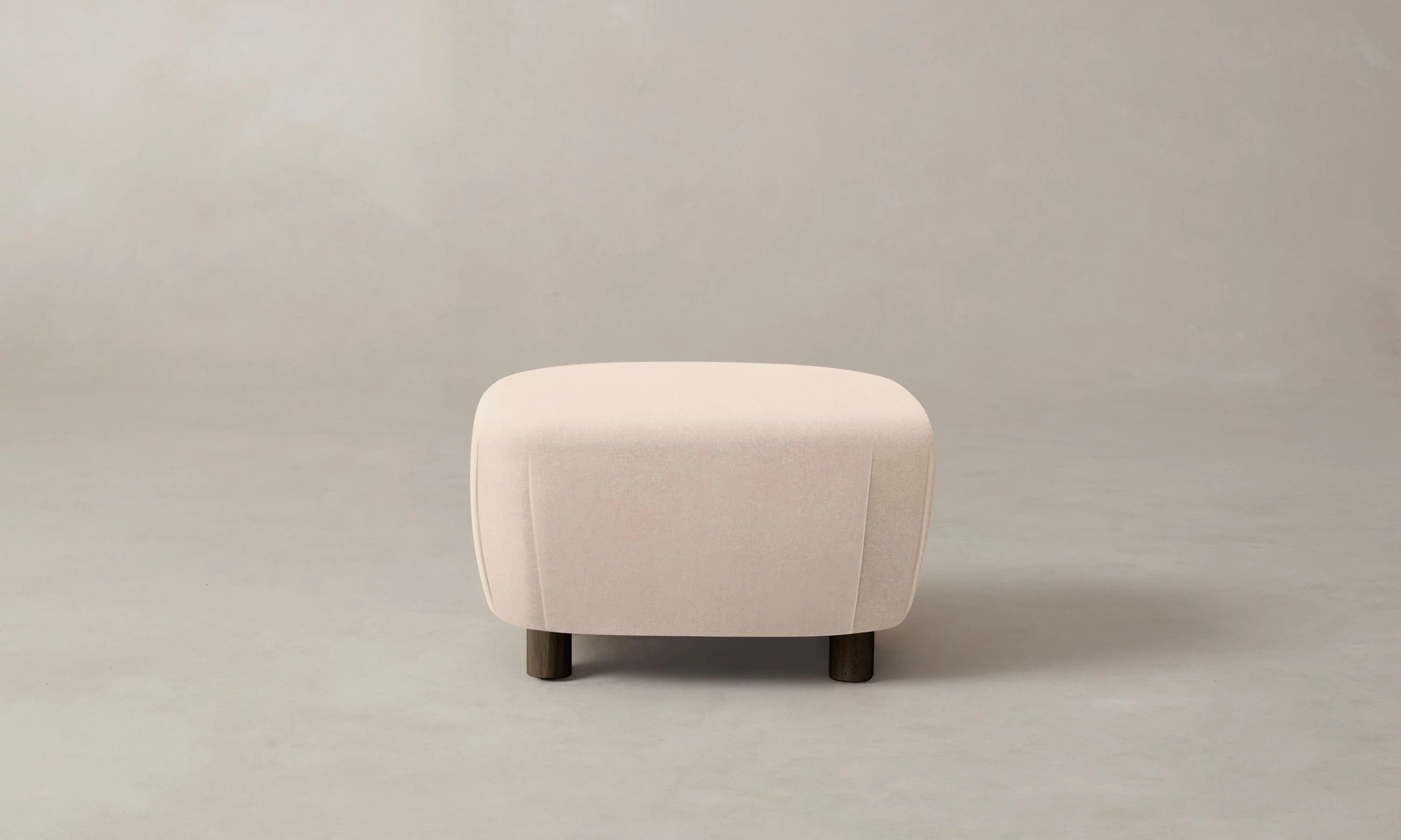 The Perry Ottoman - Marled Alpaca Velvet Rosette - Image 3