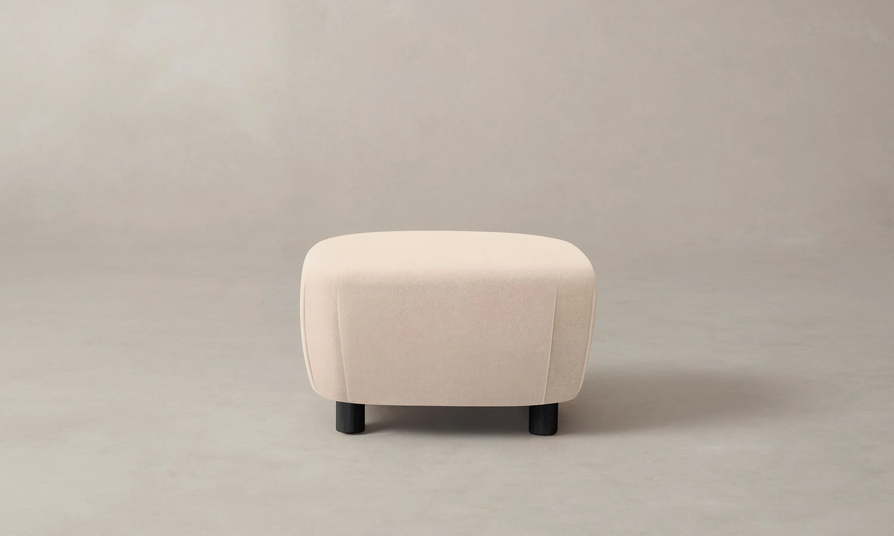 The Perry Ottoman - Marled Alpaca Velvet Rosette - Image 4