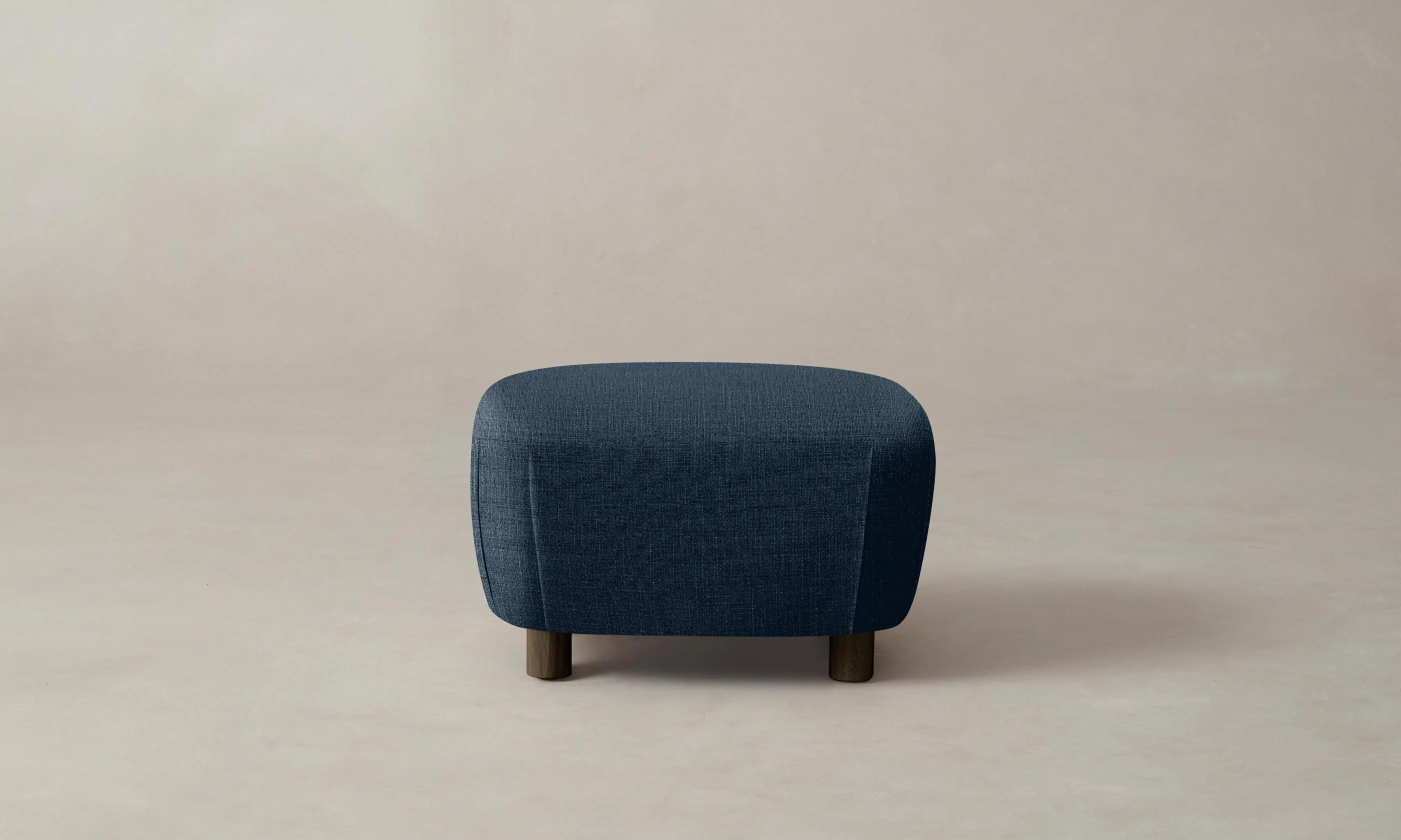 The Perry Ottoman - Performance Linen Weave Bay - Image 3