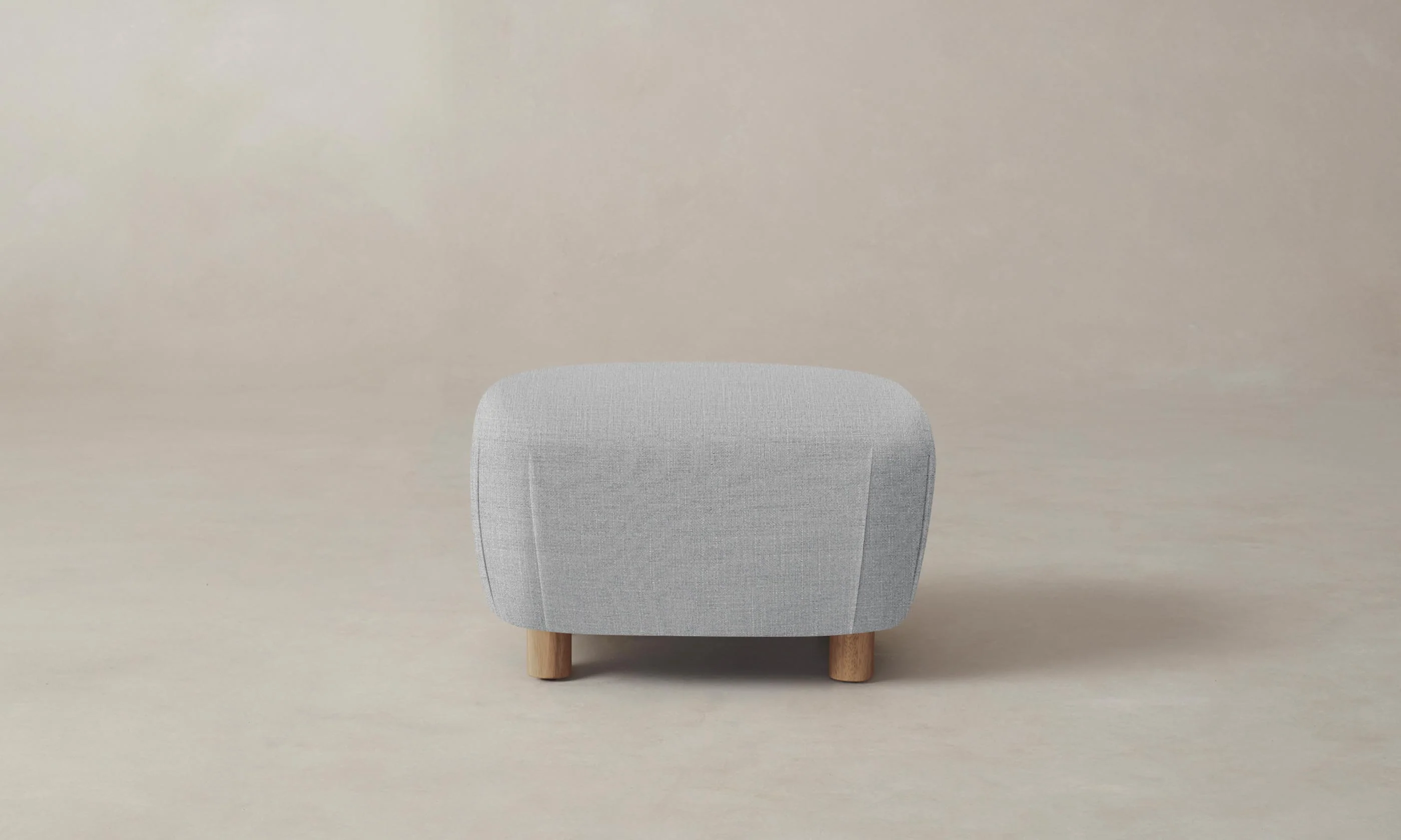 The Perry Ottoman - Performance Linen Weave Cloud - Image 2